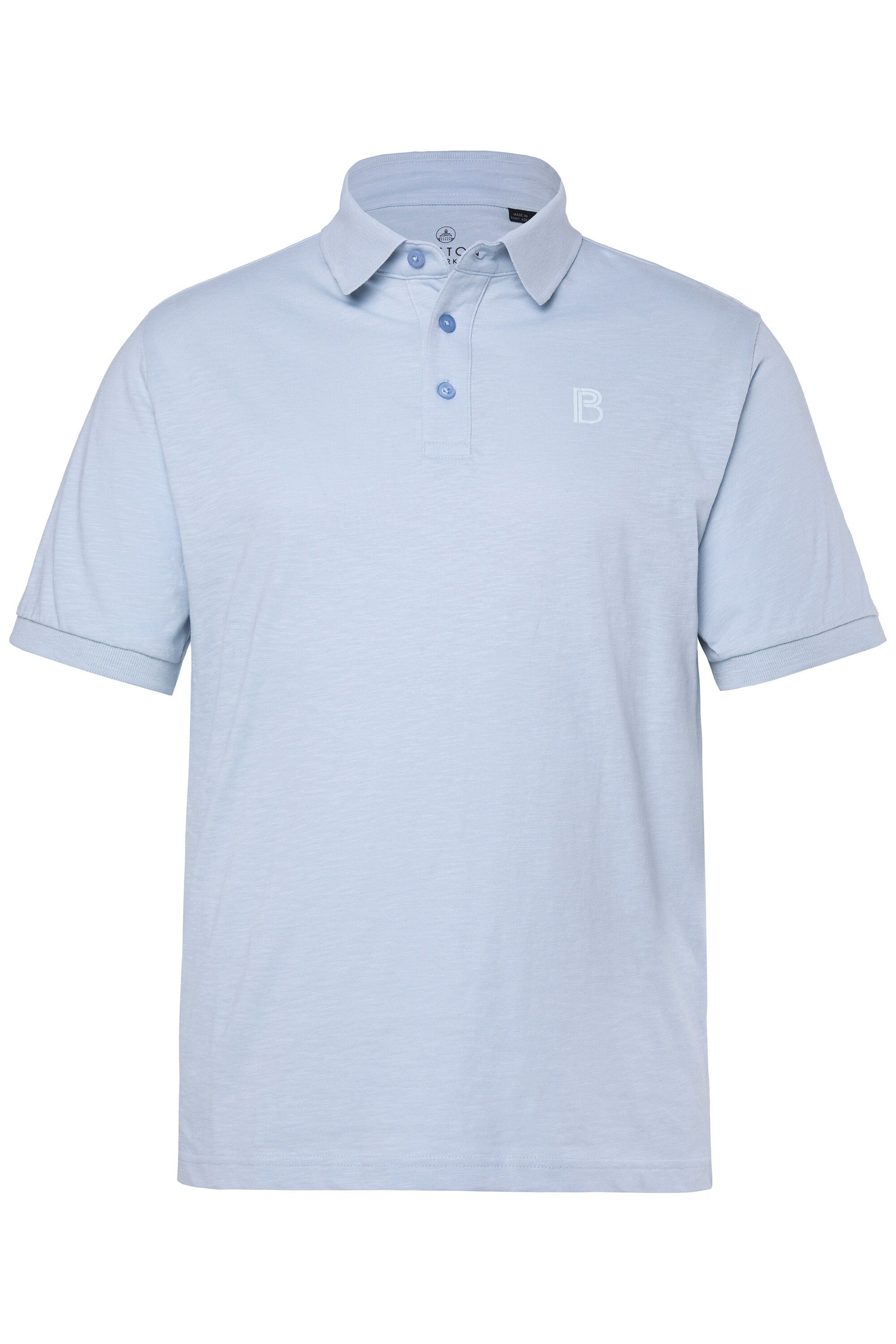 Boston Park Poloshirt Poloshirt Flammjersey Brustprint Halbarm günstig online kaufen