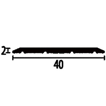 PROVISTON Übergangsprofil Aluminium, 40 x 1000 mm, Schwarz, Übergangsschiene Bodenprofil