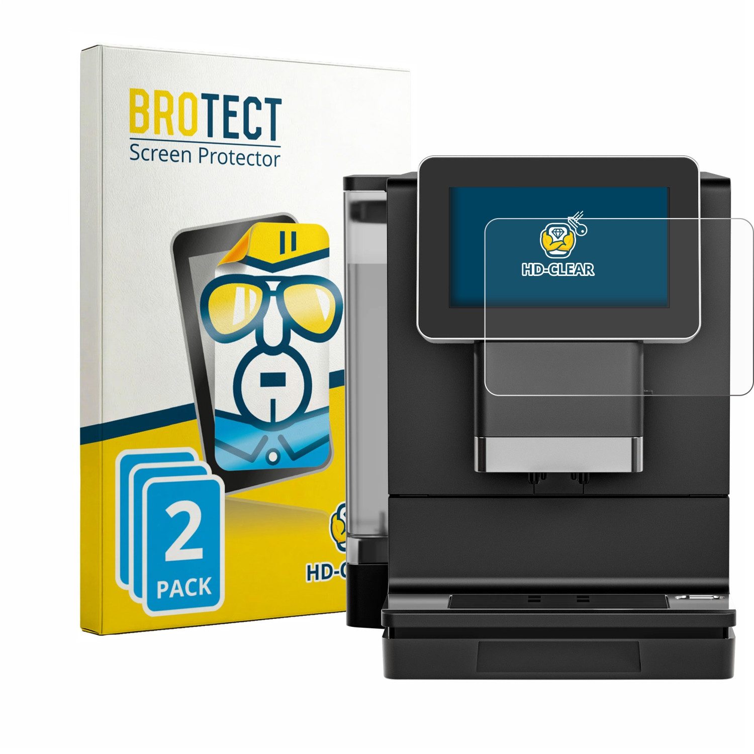 BROTECT Displayschutzfolie Schutzfolie für Nivona NIVO 9101 / 9103, 2 Stück, Displayschutz Schutz Folie Klar Transparent