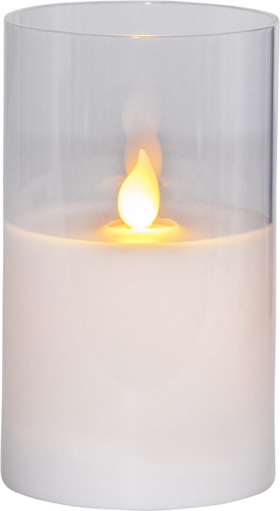 STAR TRADING LED-Kerze Glas, Kerze, batteriebetrieben, IP20, L75mm