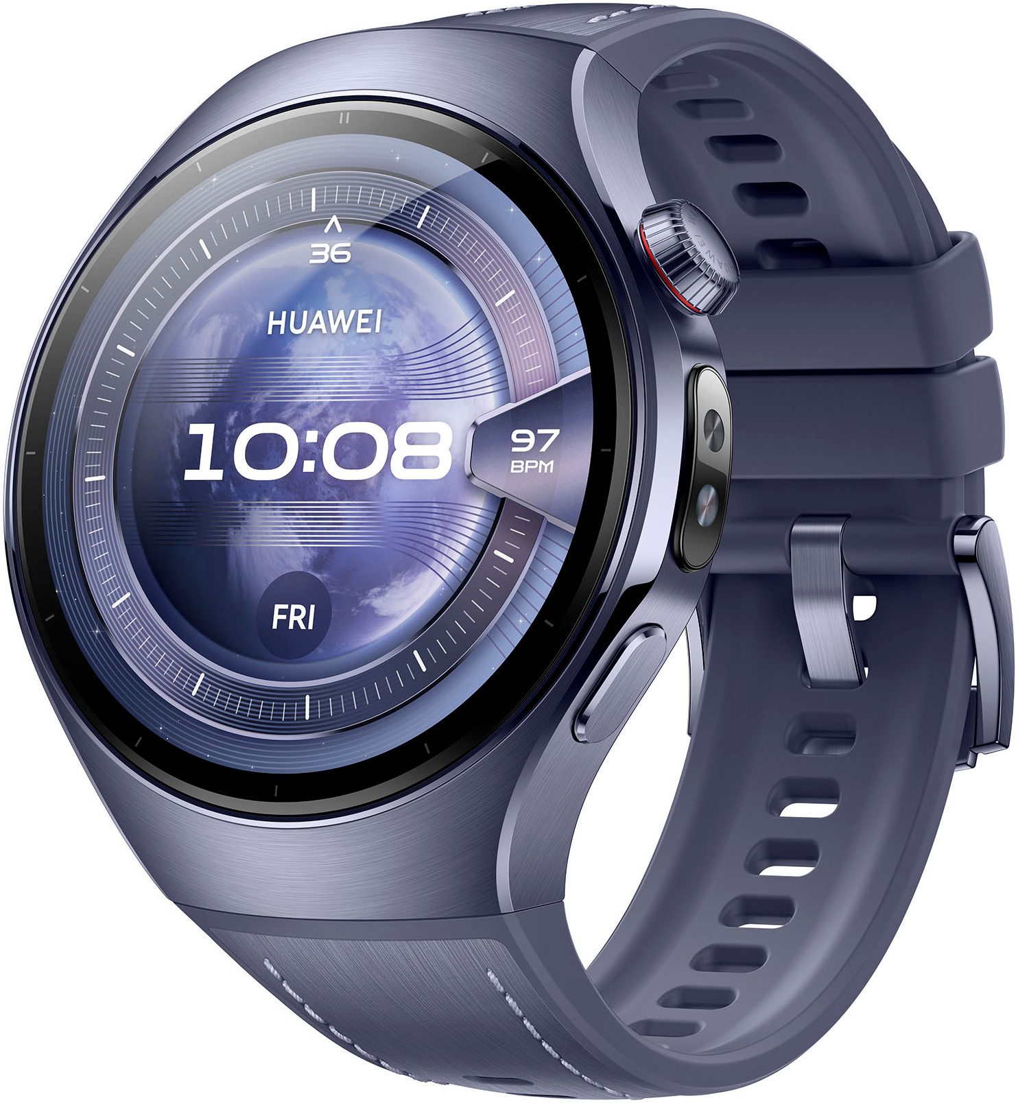 Huawei WATCH 5 46mm Smartwatch (3,8 cm/1,5 Zoll, Harmony OS), X-TAP, Health Glance, Titanium, Kompatibel mit iOS & Android