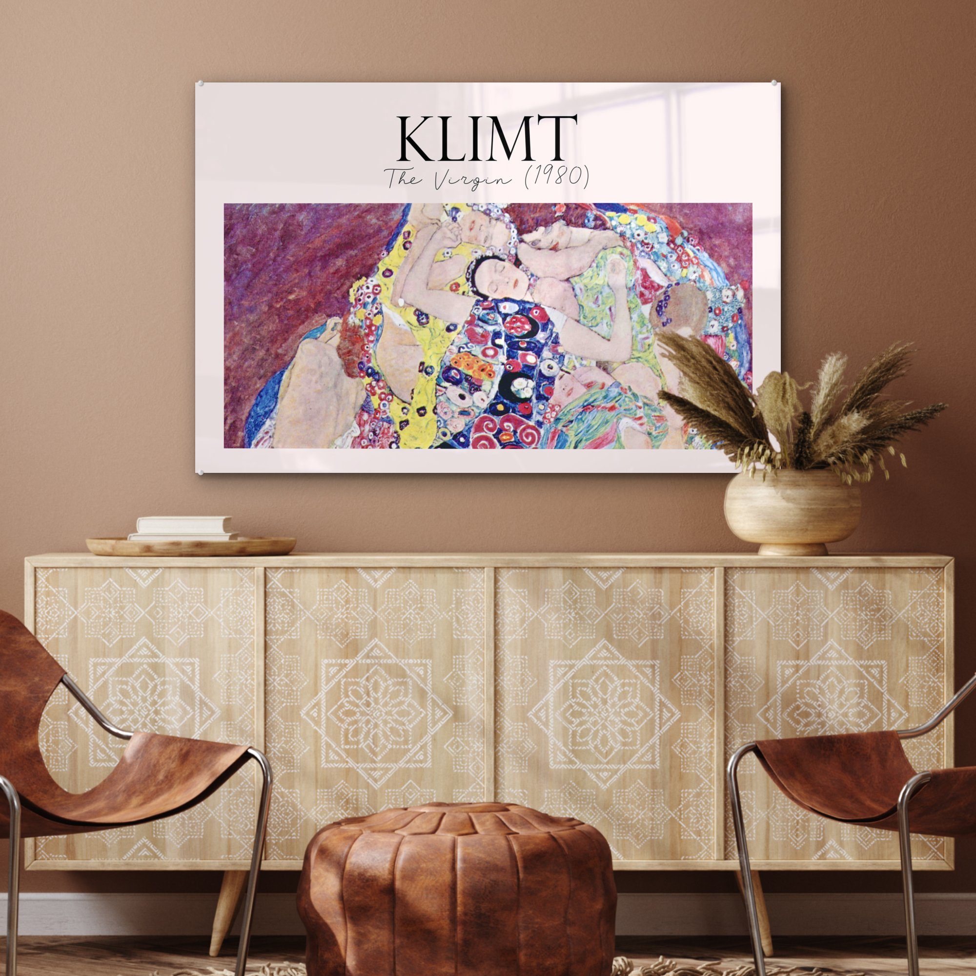 MuchoWow Acrylglasbild Kunst & Wohnzimmer - Klimt (1 St), Alte Meister, - Schlafzimmer Gustav Acrylglasbilder