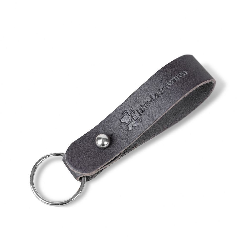 Jahn-Tasche Schlüsseltasche Schlüsselanhänger Personalisierbar, Büffel-Leder Grau, Jahn-Tasche 135 Dark Grey