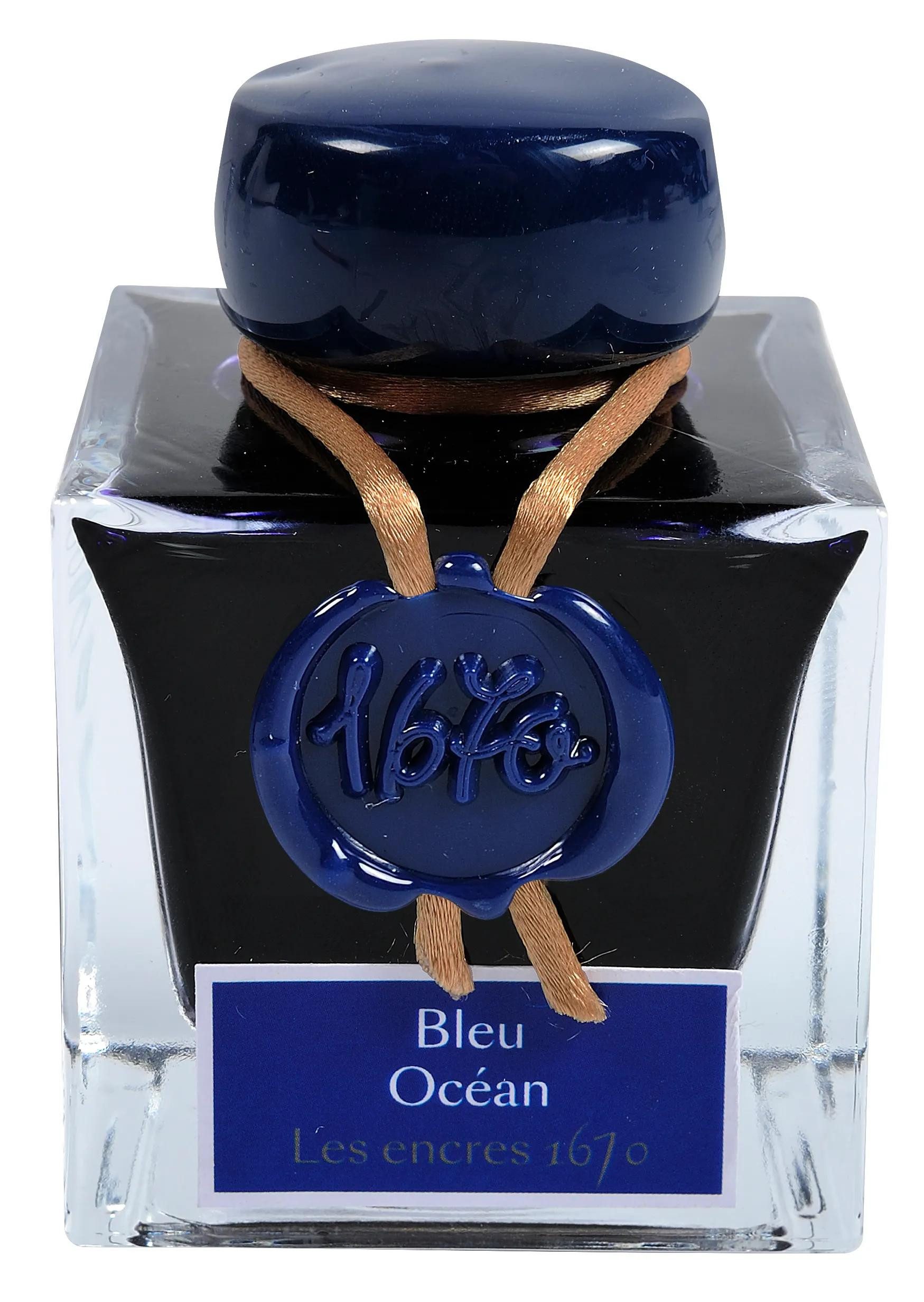 Tinte 1670 Bleu Océan, Flakon 50ml - Bleu Océan 15018JT Tintenglas