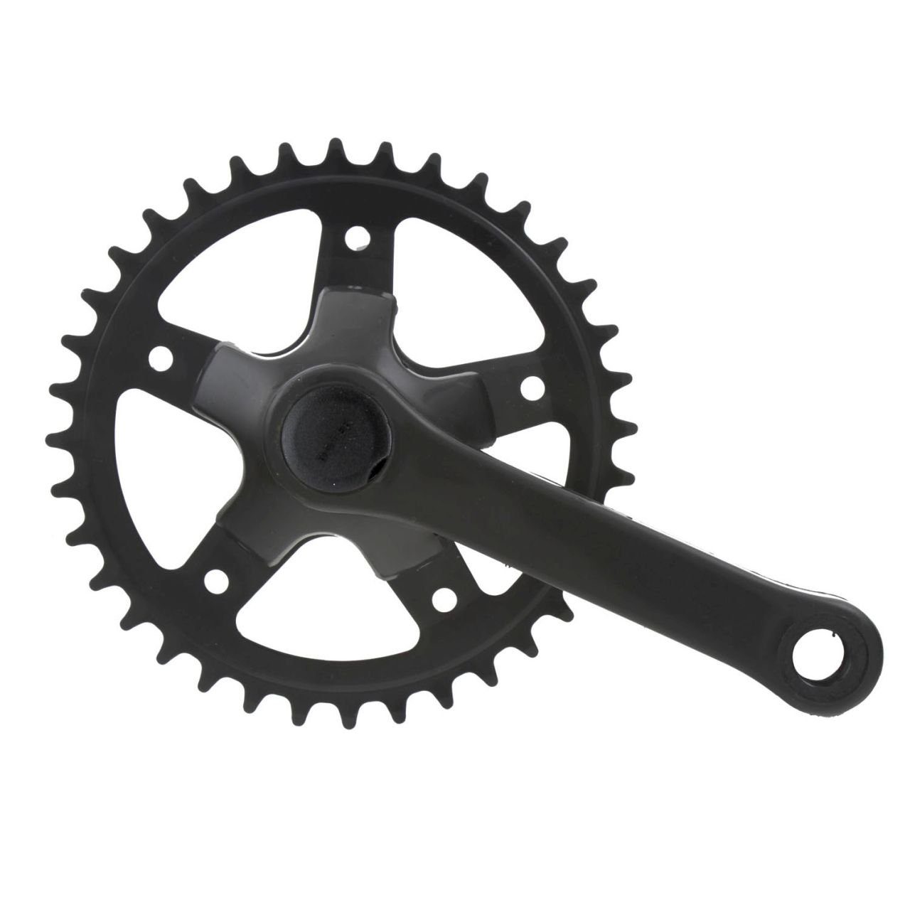 TiyoBike Fahrradkurbel Kettenrad Garnitur kplt 1 2 x 3 32 36 Zähne Stahl schwarz