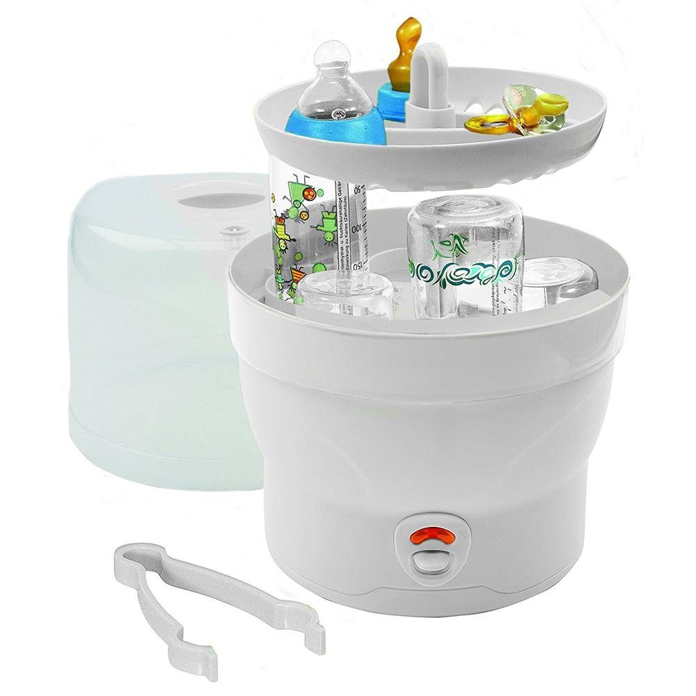 H+H Dampfsterilisator BS 29 Weiß, elektronischer Dampf Sterilisator für Babyflaschen Desinfektionsgerät