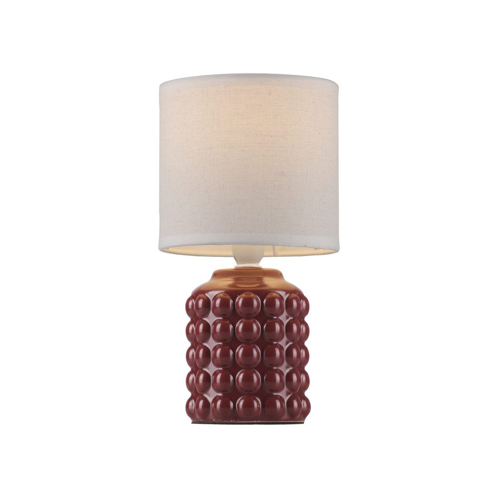 JUST LIGHT LED Tischleuchte LED Tischlampe BLOOP Textilschirm weiß 26cm, 1x E14 25W max., Textilschirm weiß 26cm