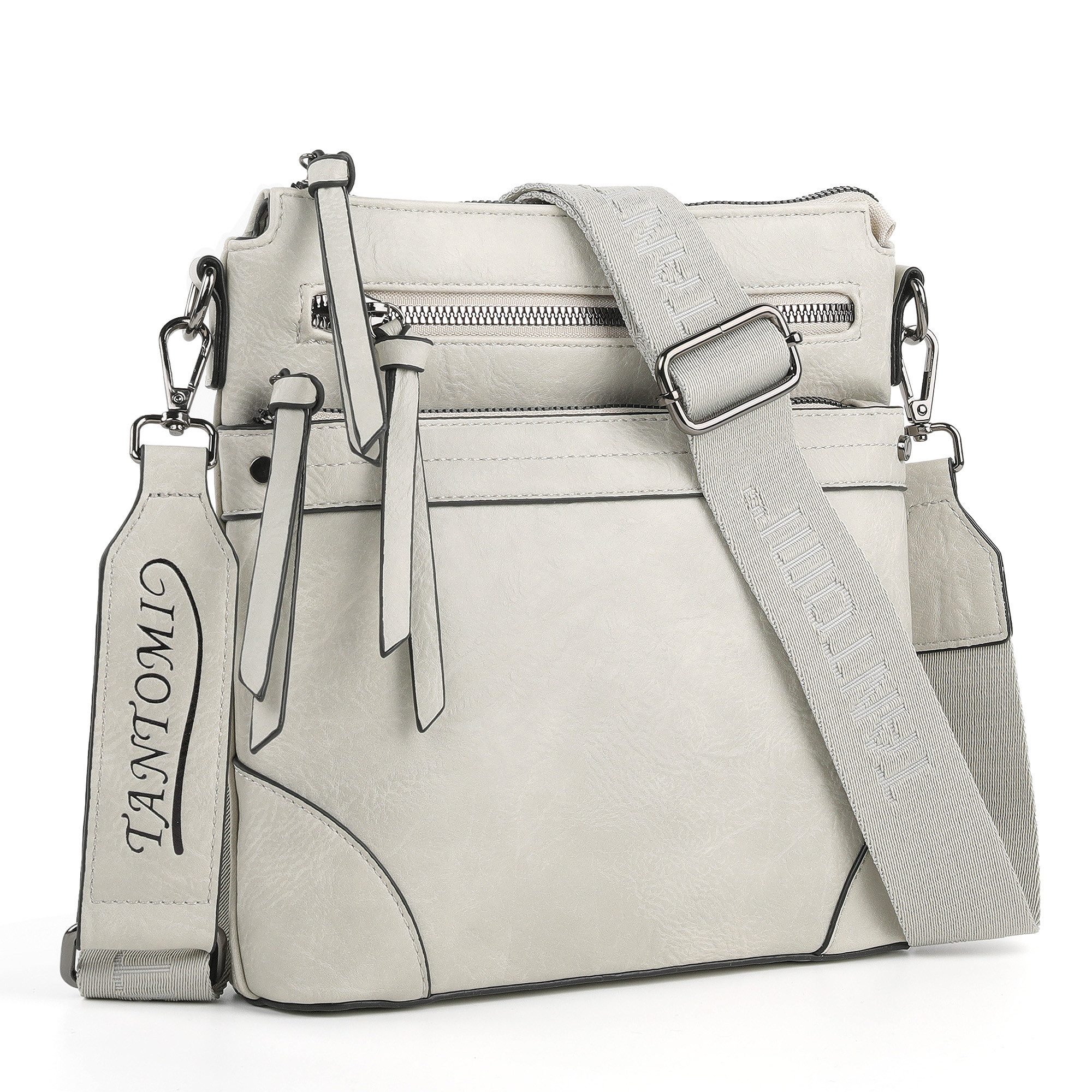 TANTOMI Schultertasche Mittelgroß Umhängetasche Damen mit RFID-Kartenfächern, Crossbody Bag Damen für Pendler und Reisen mit Abnehmbarem Riemen