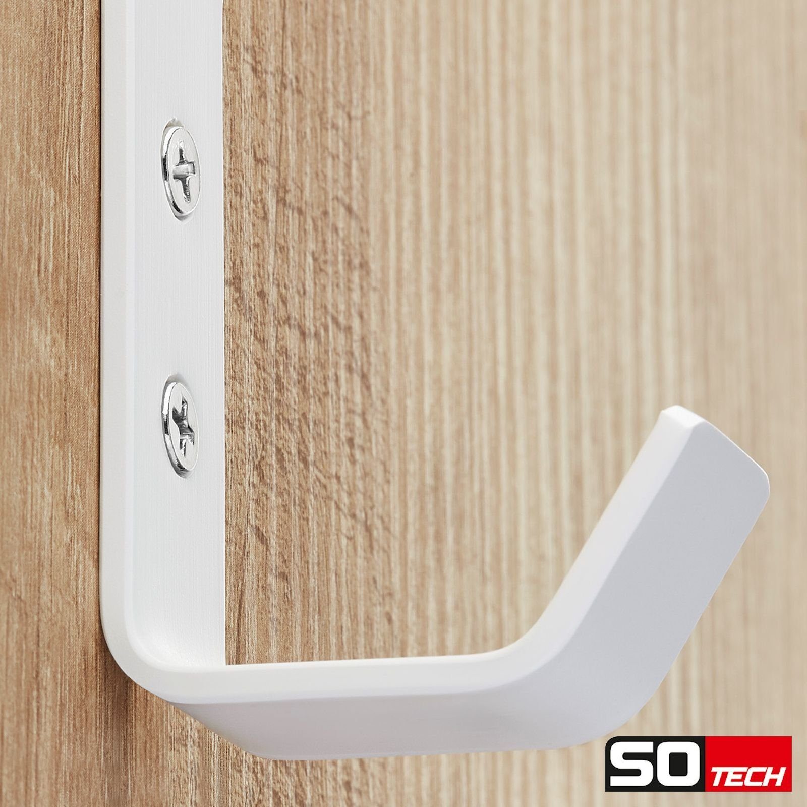 SO-TECH® Kleiderhaken doppelter Wandhaken, Edelstahl, 142 x 20 x 45 mm, (1- günstig online kaufen