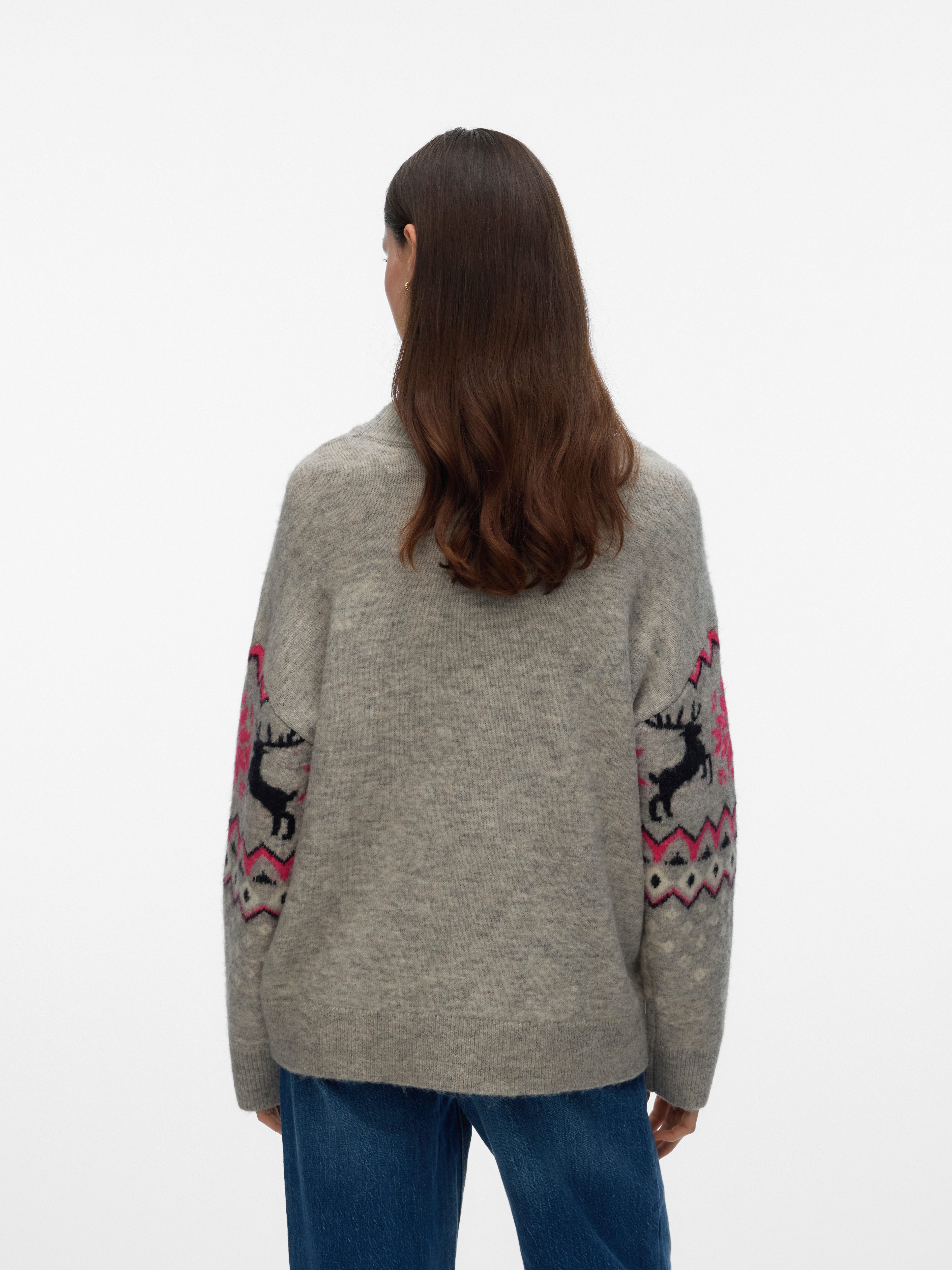 Vero Moda Weihnachtspullover VMSANTANORDIC LS O-NECK PULLOVER XMAS