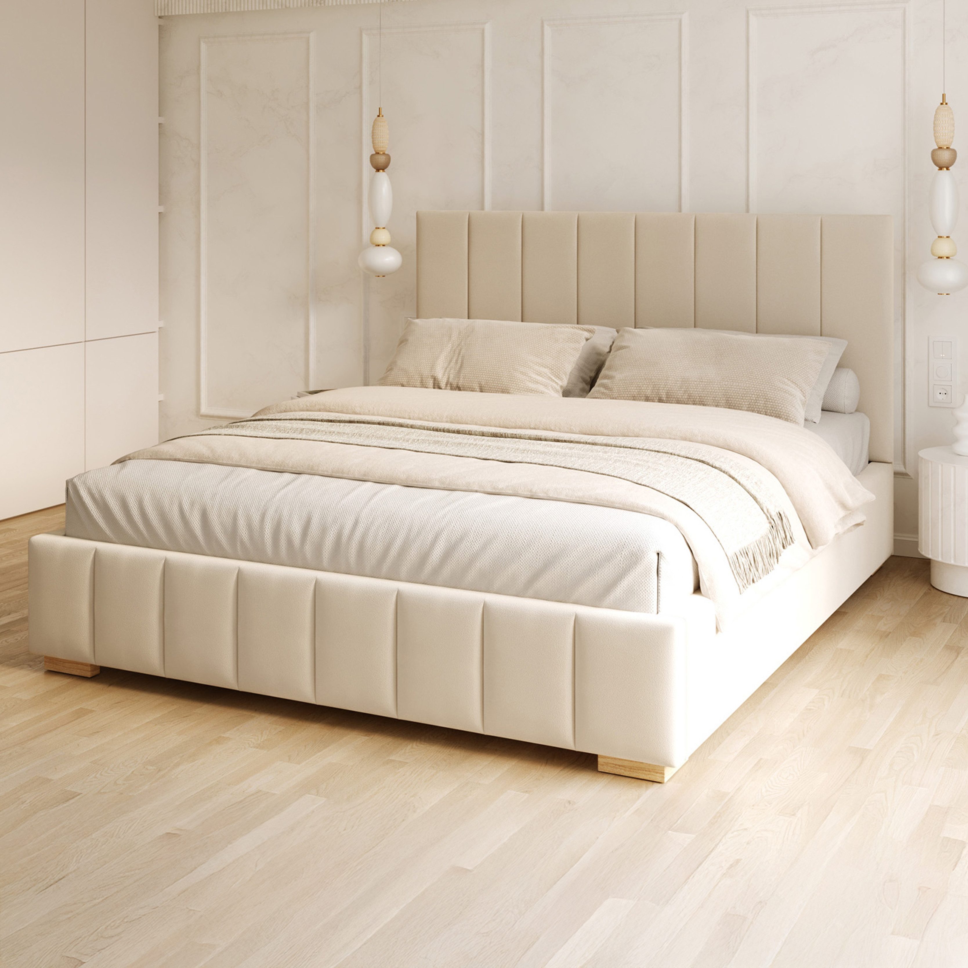 FDM Polsterbett DENTON modern mit Bettkasten MADE IN EU - mit hochwertigem günstig online kaufen