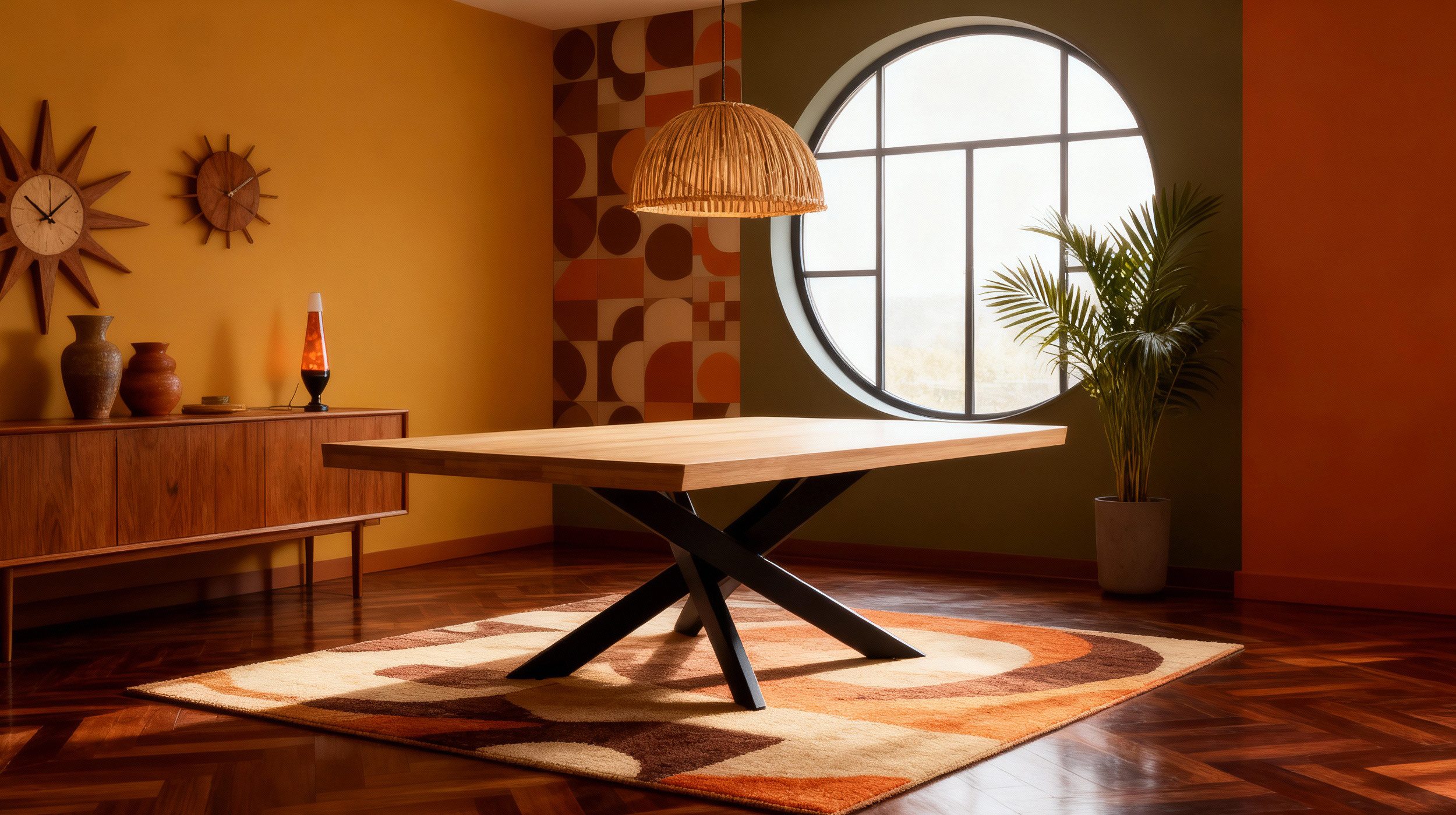 Massivart® Esstisch Wildeiche massiv geölt / 60 mm Platte / 180/200/220 / AHUS, Massivholztisch · Metallgestell · Schweizer Kante · Industrial-Look