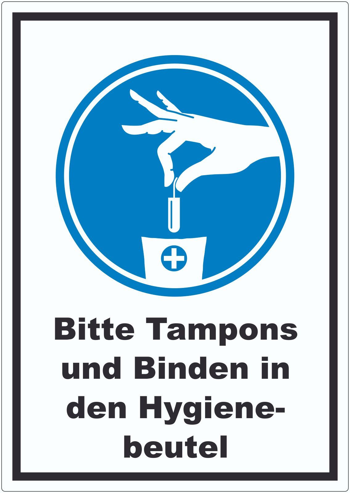 HB-Druck Aufkleber Aufkleber Tampons Binden Hygienebeutel, wetterfest, UV-beständig, kratzfest