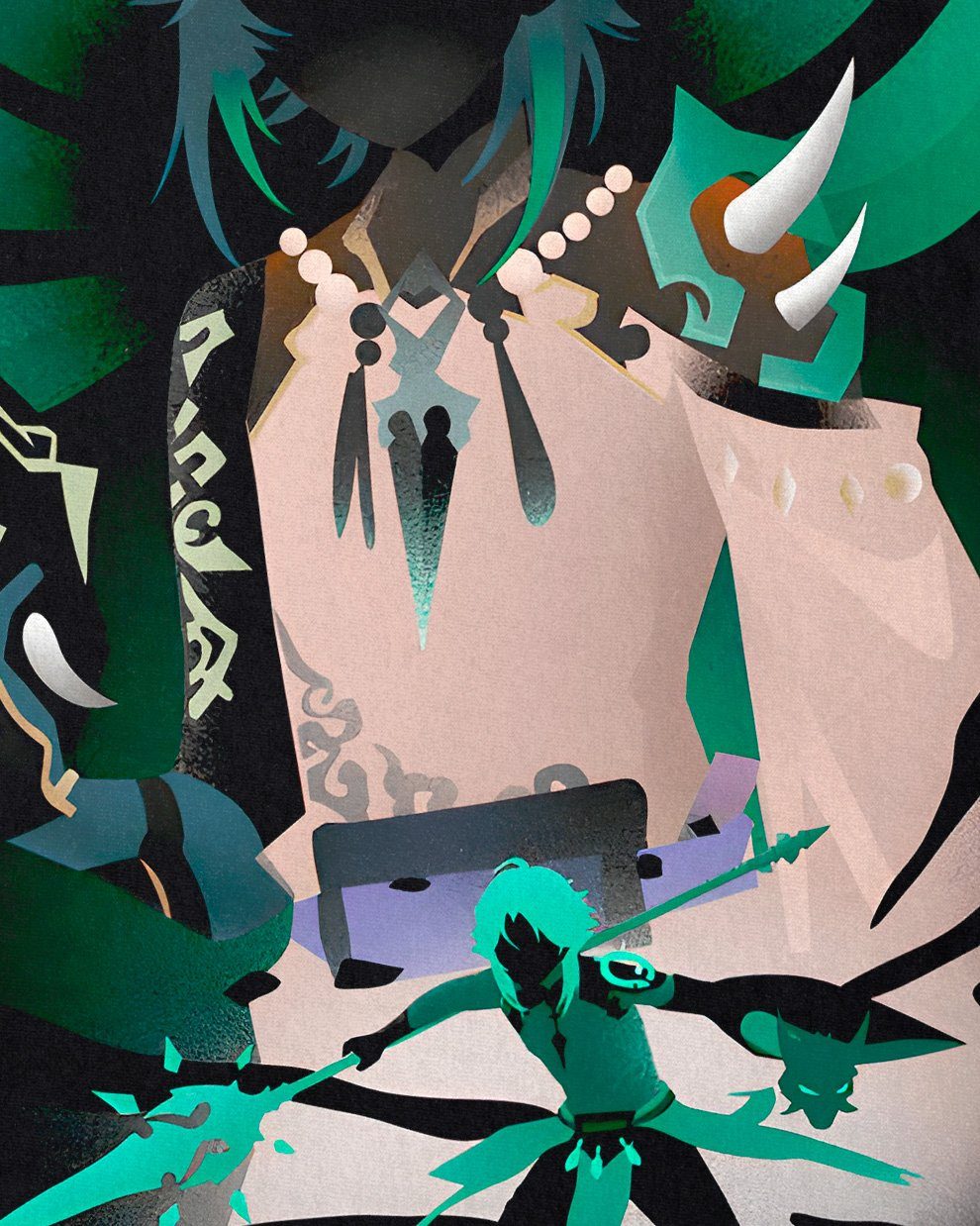 style3 T-Shirt Demon of the Mountains genshin impact teyvat fantasy günstig online kaufen