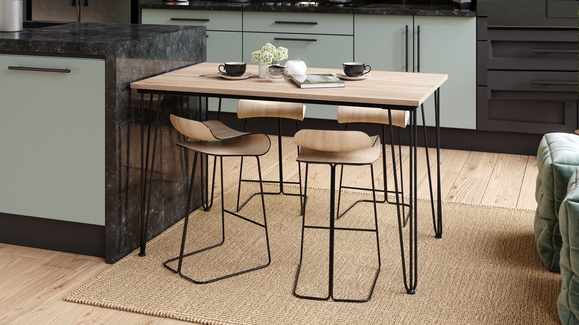 Mazzoni Esstisch Design Hairpin Esszimmer Tisch günstig online kaufen