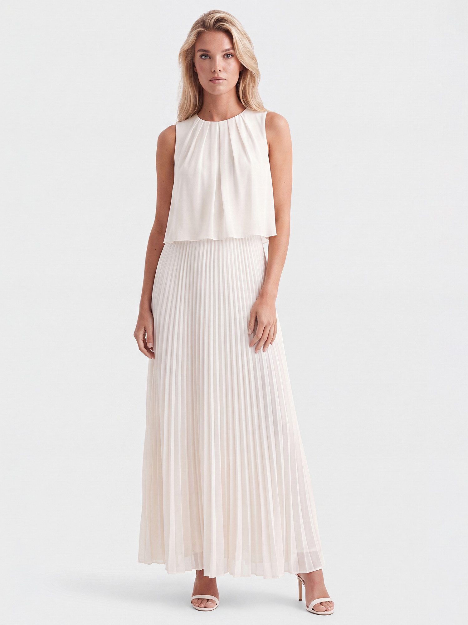 Apart Abendkleid mit Plisseerock