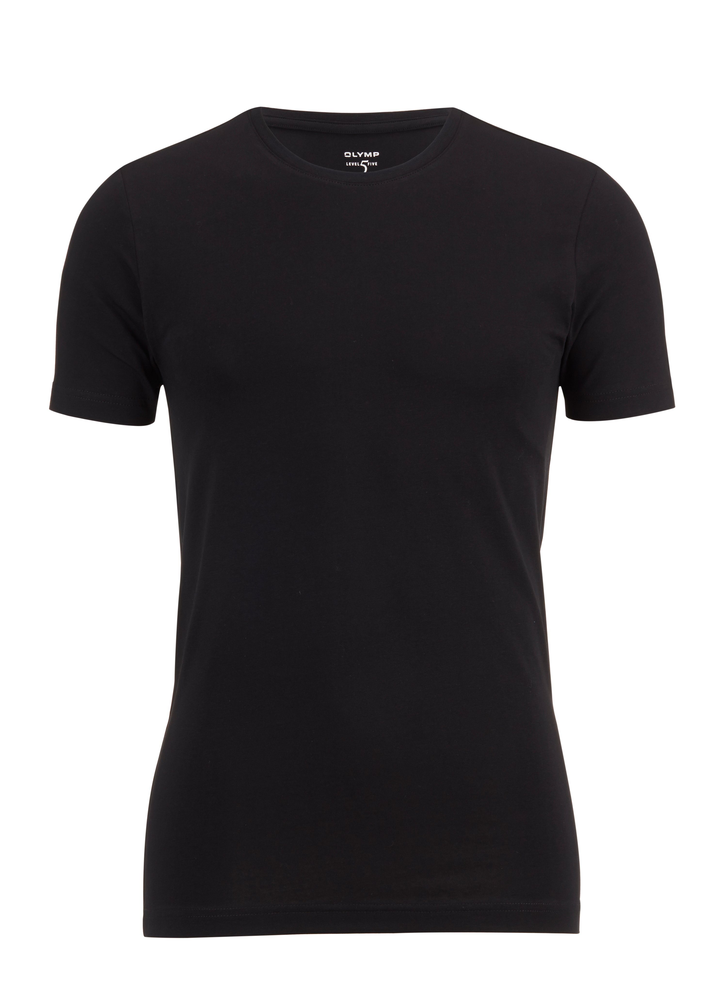OLYMP schwarz T-Shirt body 5 Level fit