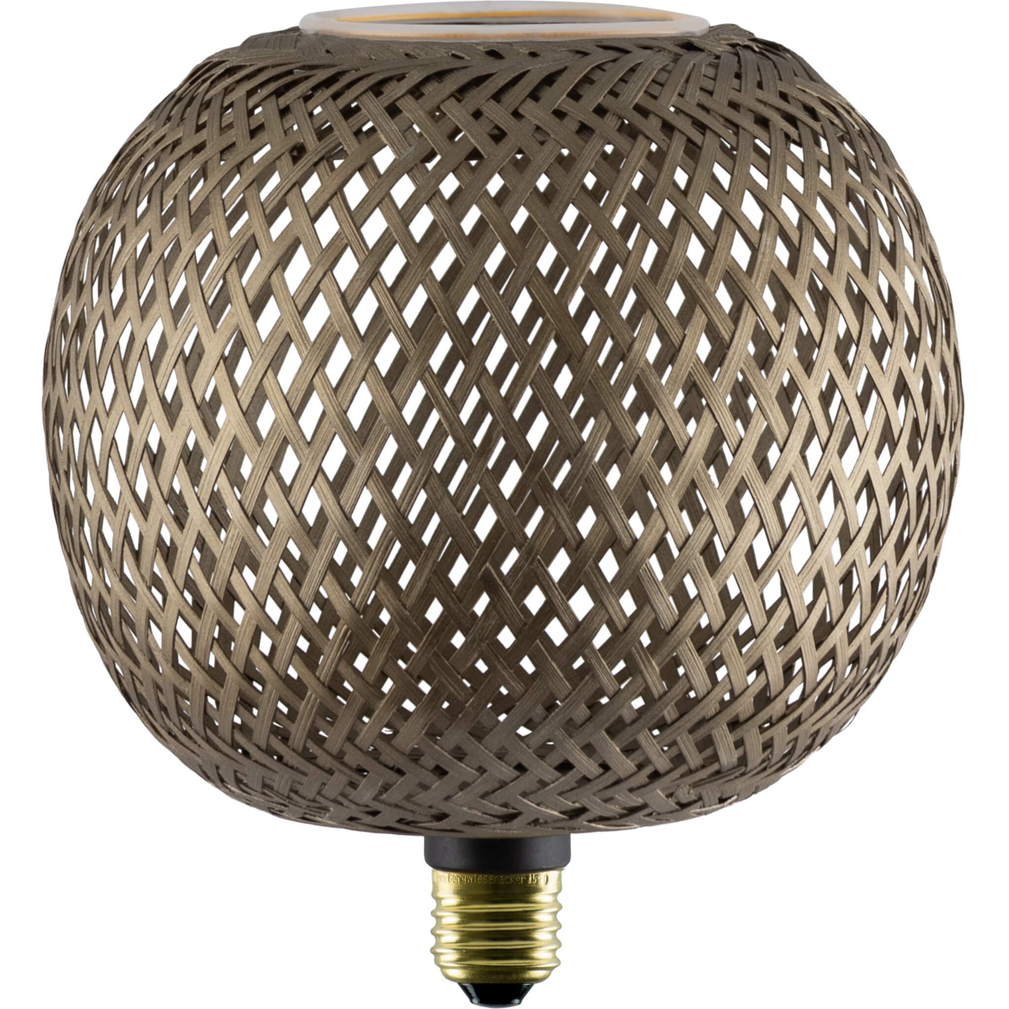 SEGULA LED-Filament LED Floating Bamboo, E27, 1 St., Extra-Warmweiß, LED Floating Bamboo Globe 180 bronze, E27, 5W, 2200K, 350lm