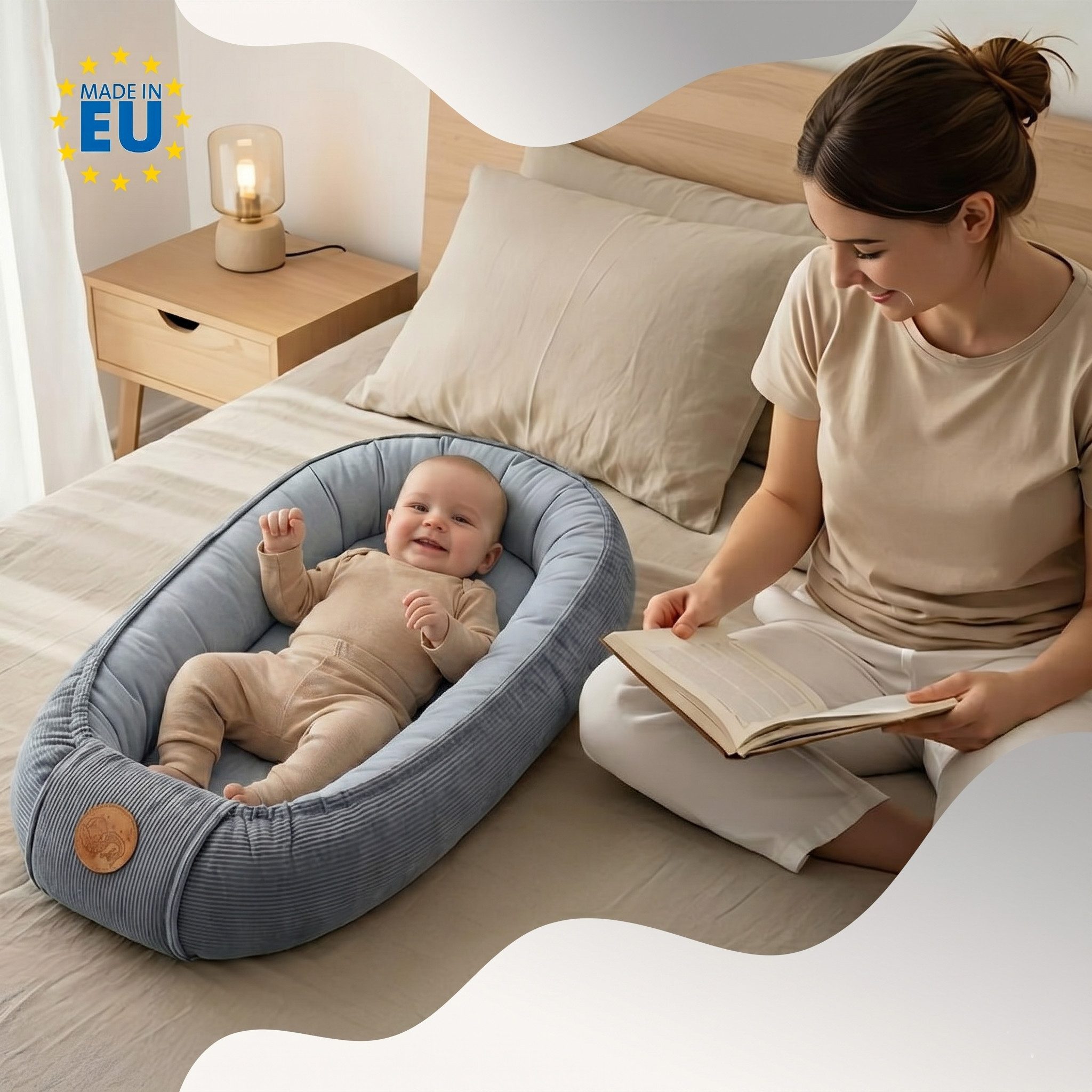 Totsy Baby Kuschelnest Nestchen Baby - Babynestchen Neugeborene Babynest für kinderbett – Bild 5 von 5