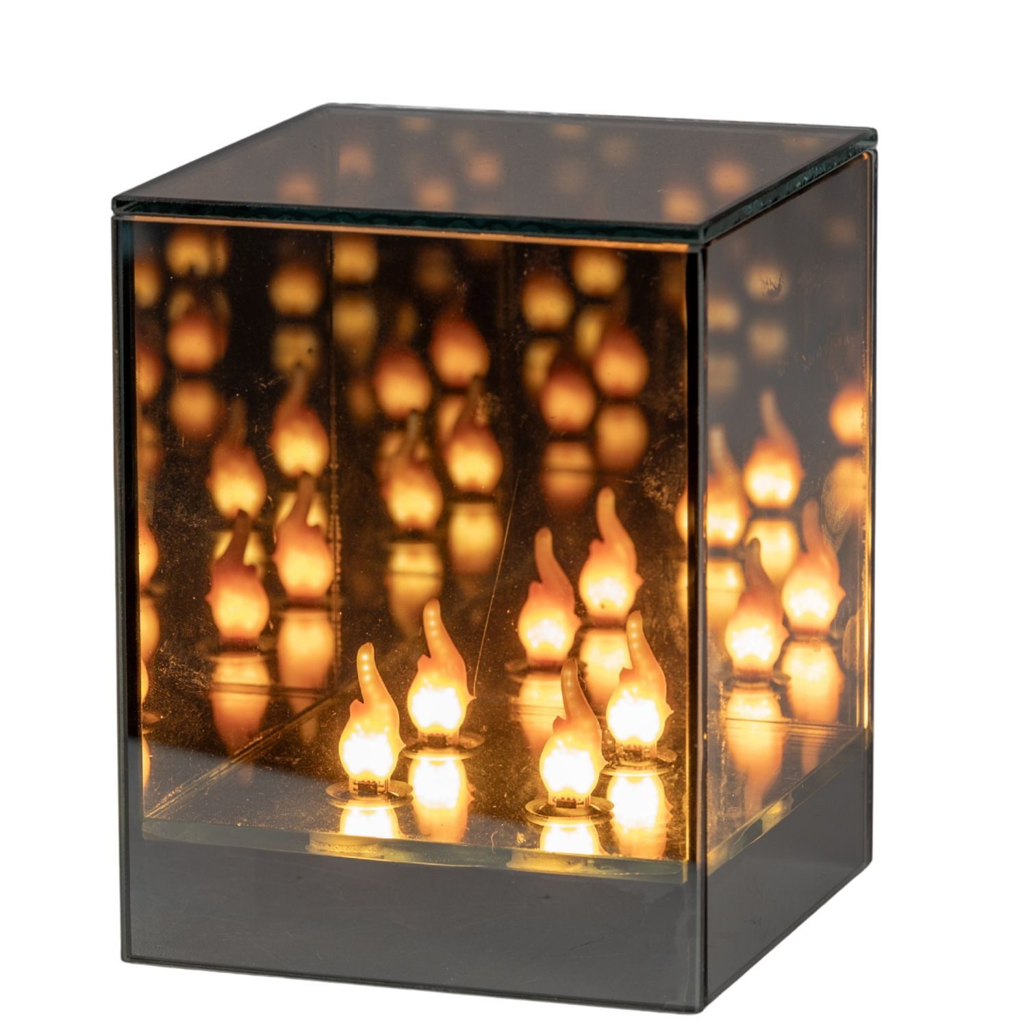 formano LED Tischleuchte Magic Flames, LED, Lichteffekt, mit Timerfun, Schwarz, Flammen, H: 16cm