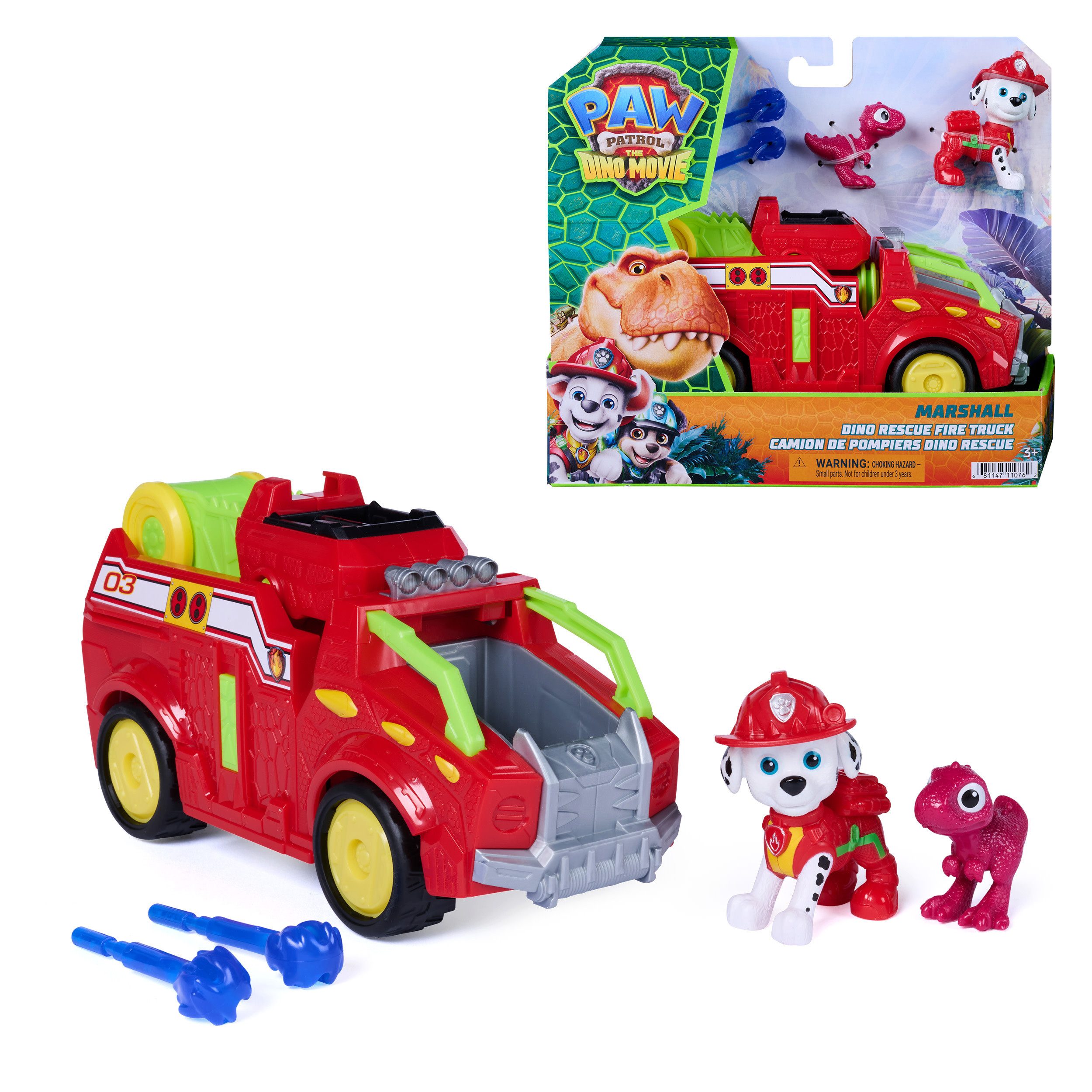 Spin Master Spielzeug-Auto PAW Patrol: Der Dino Film, Marshalls Dino-Feuerwehrauto