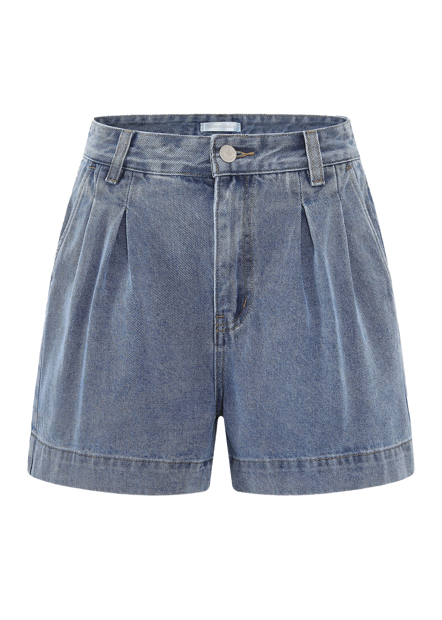 SASSYCLASSY Shorts High Waist Shorts aus Jeansstoff für Damen Lässige kurze günstig online kaufen