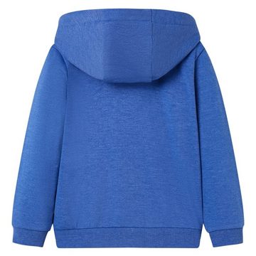 vidaXL Kapuzenpullover Kinder-Kapuzenpullover mit Reißverschluss Blau Melange 140