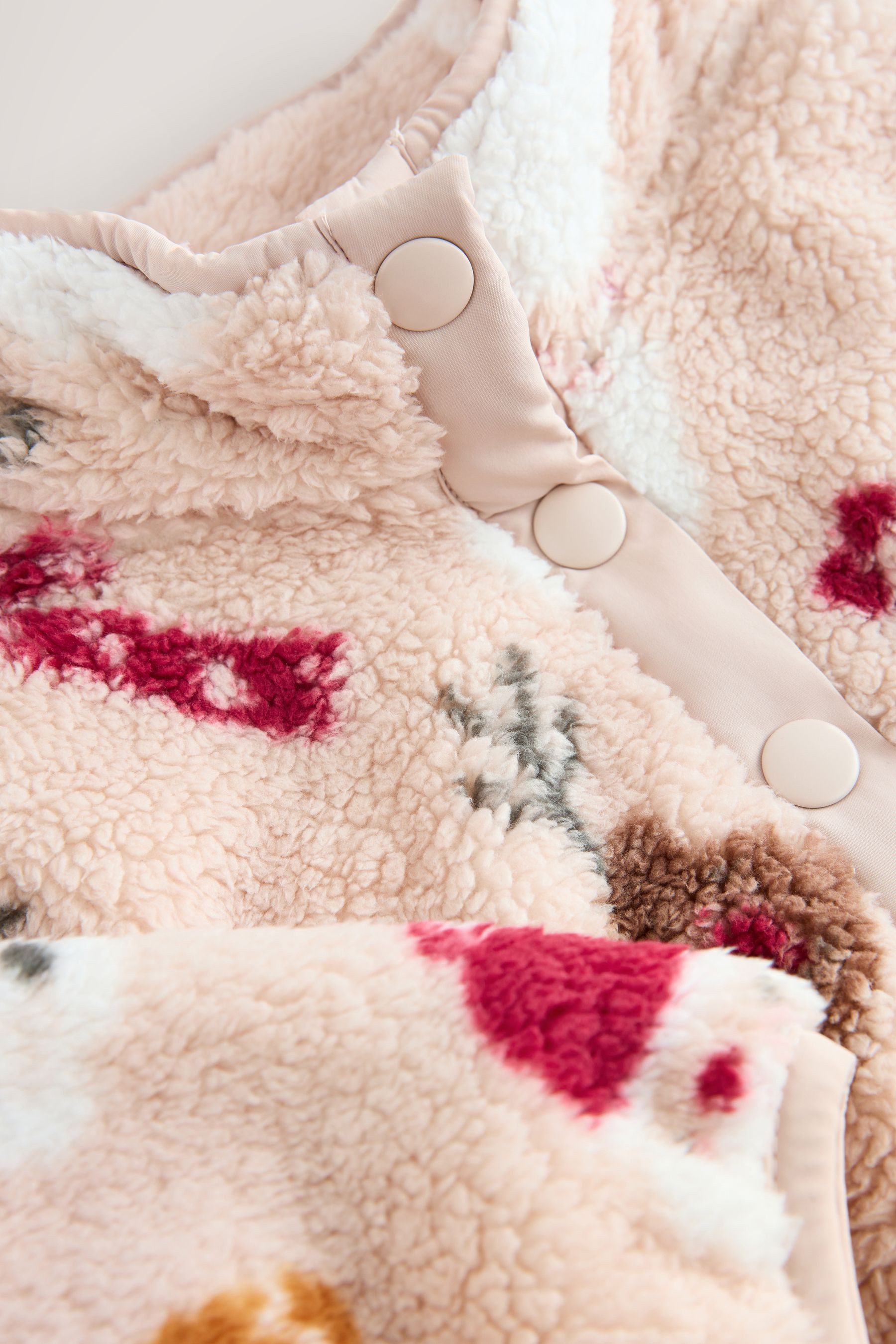Next Fleecejacke Fleece mit halblangen Druckknopfverschluss (1-St)