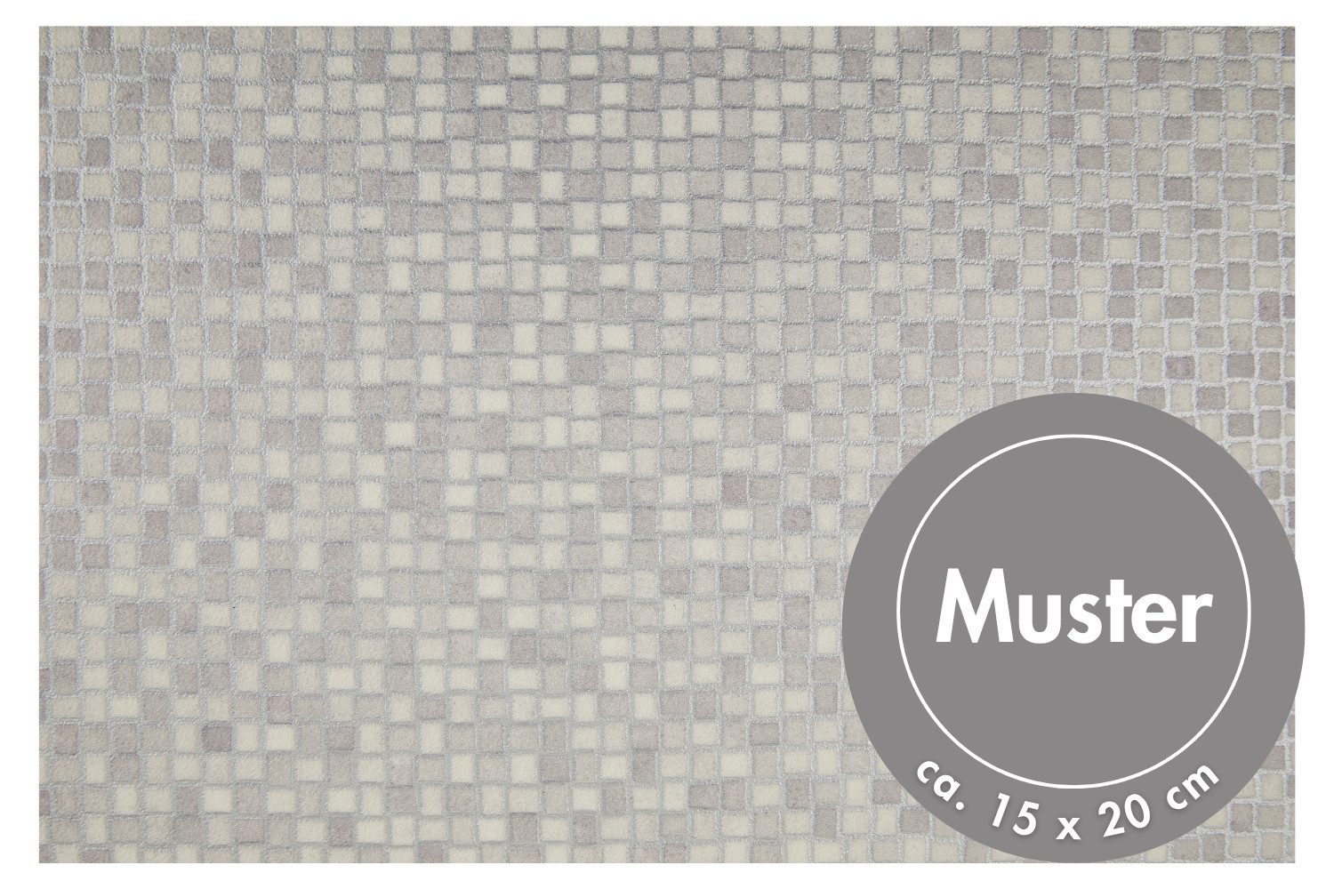 misento Vinylboden Artic Mosaik, PVC Bodenbelag Meterware Fliesenoptik, trittschalldämmend, für Feuchtraum- und Privatbereiche, 2,8 mm Stärke, 200/400 cm Breit, PVC-Boden, Vinyl-Laminat