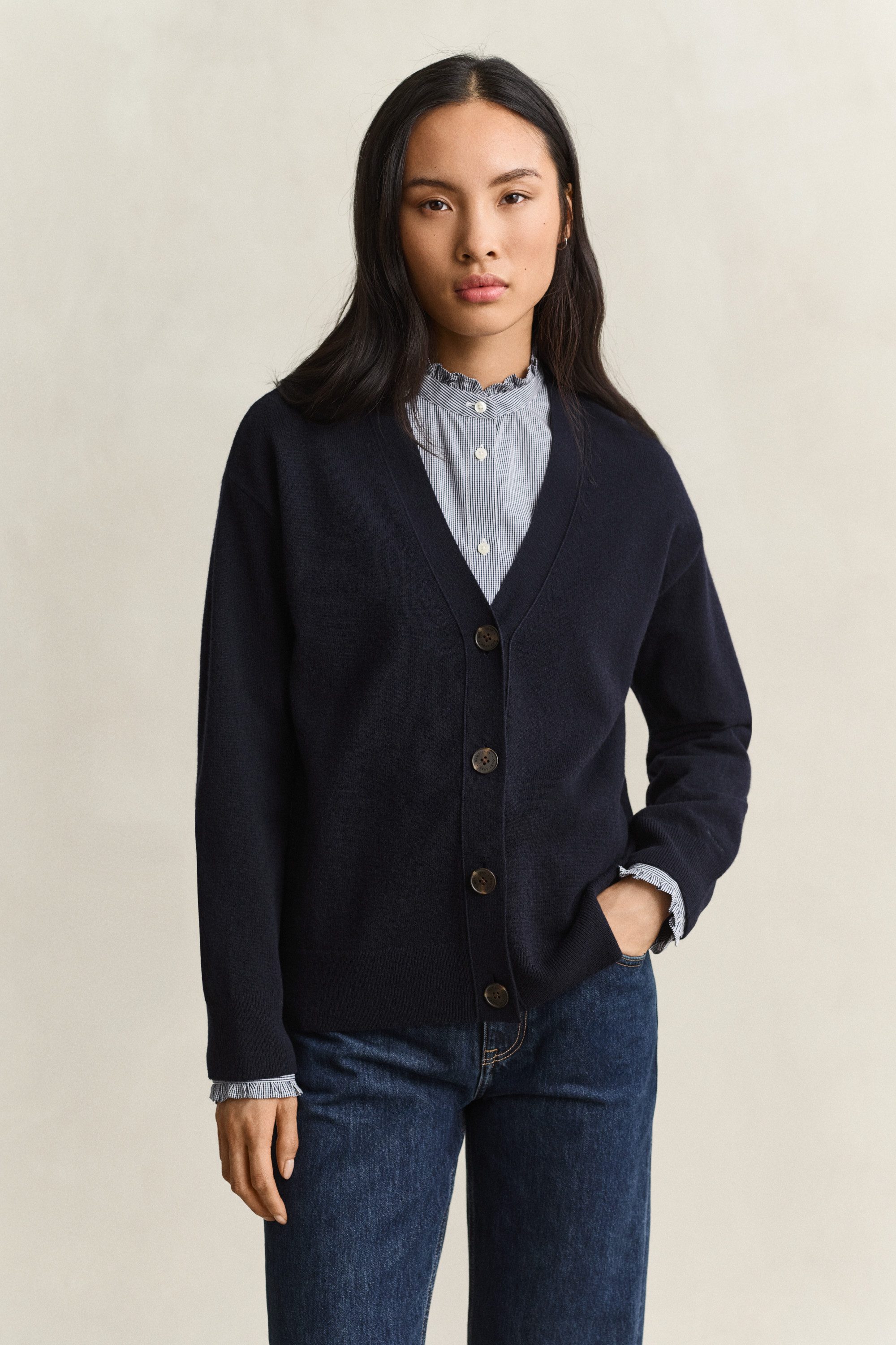 Gant Cardigan SUPERFINE LAMBSWOOL in Woll-Qualität