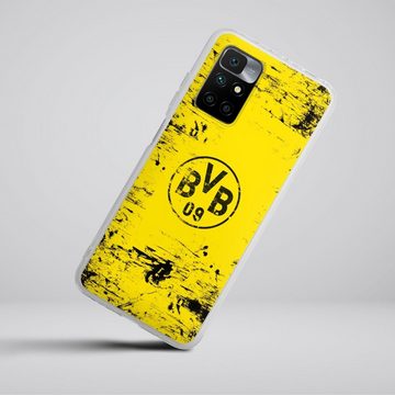 DeinDesign Handyhülle Borussia Dortmund Offizielles Lizenzprodukt BVB BVB Destroyed Look, Xiaomi Redmi 10 2022 Silikon Hülle Bumper Case Handy Schutzhülle