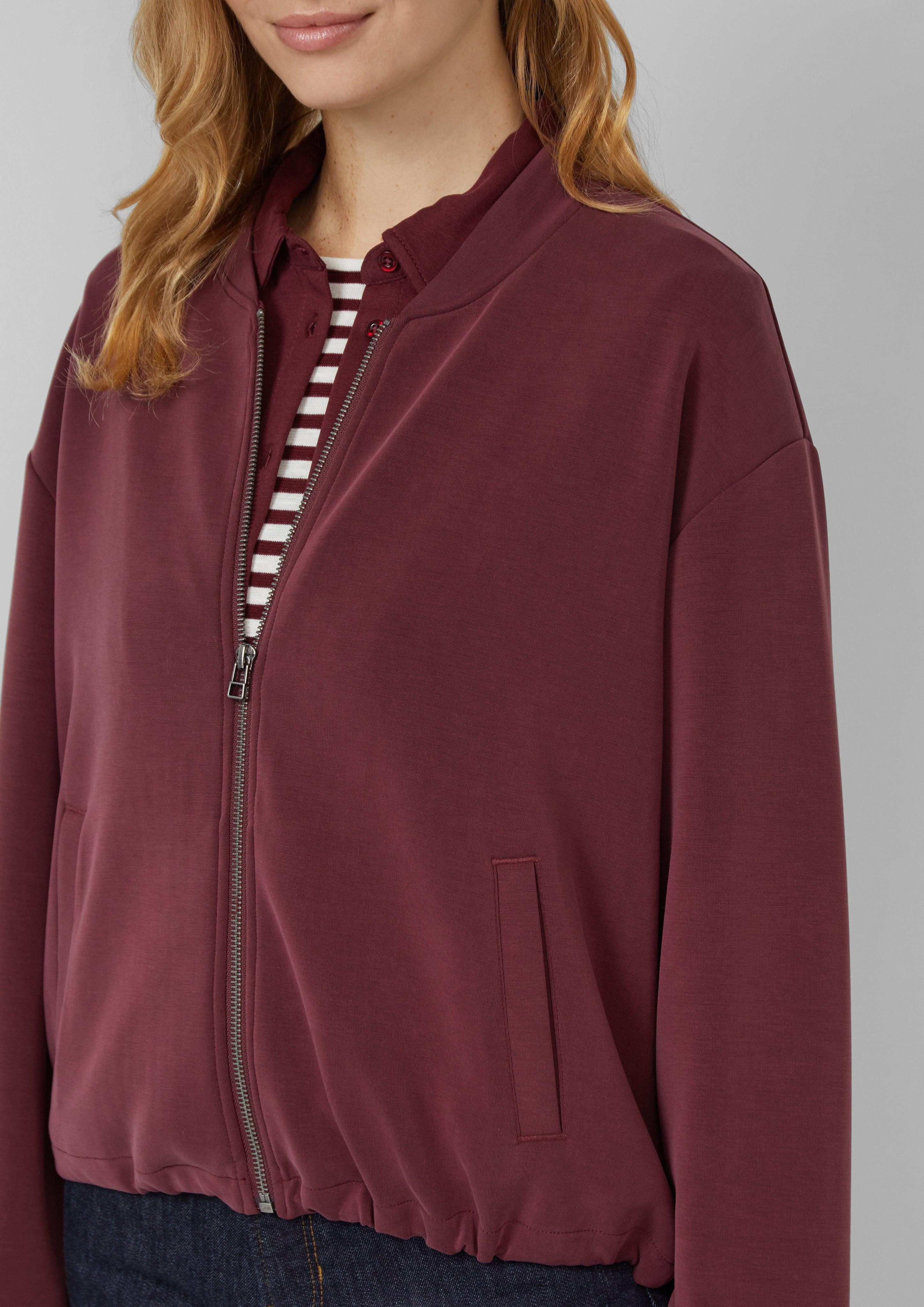 s.Oliver Sweatshirt Oversized Scuba-Jacke mit verstellbarem günstig online kaufen
