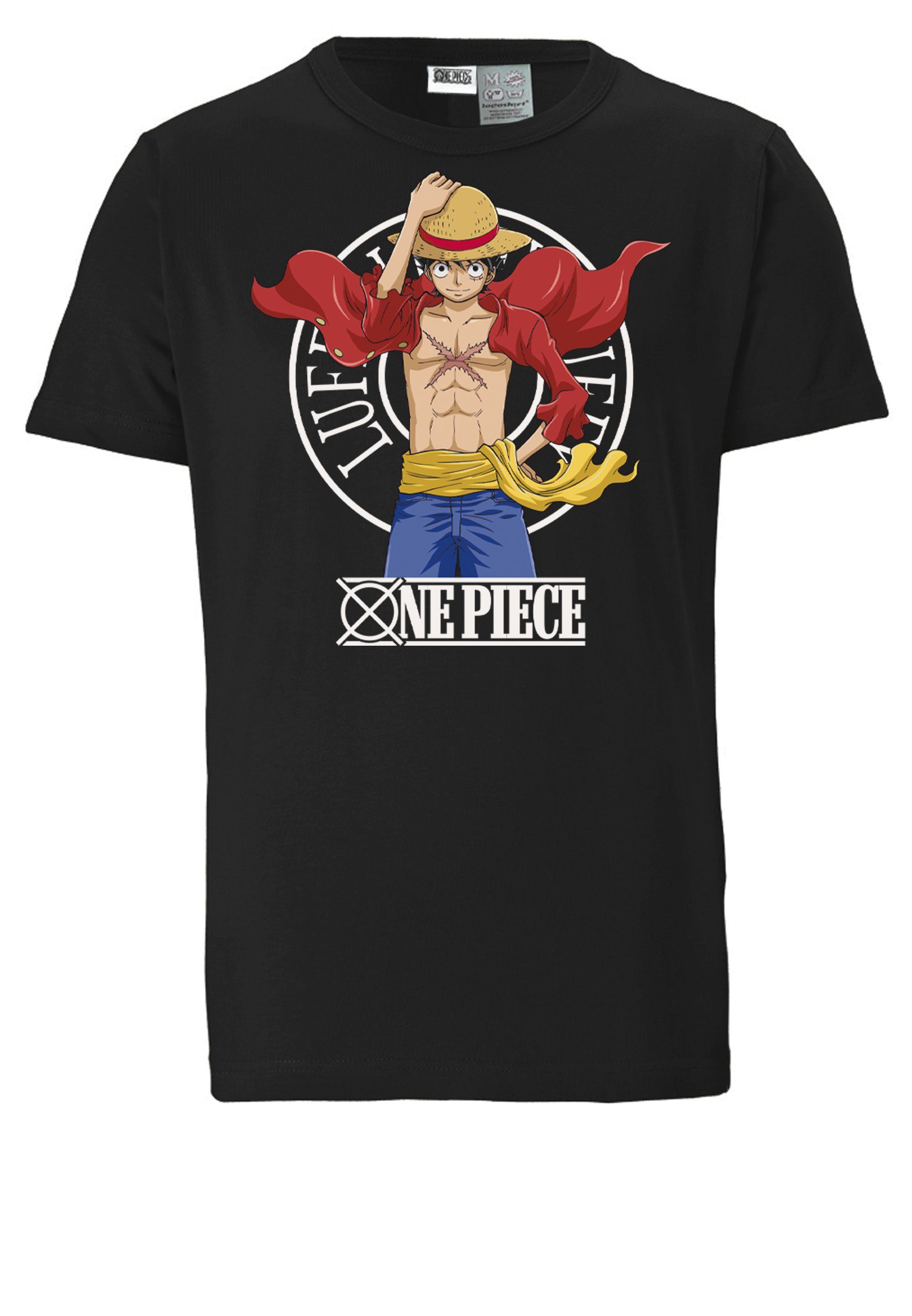 LOGOSHIRT World New mit Luffy lizenziertem T-Shirt Print - Piece One