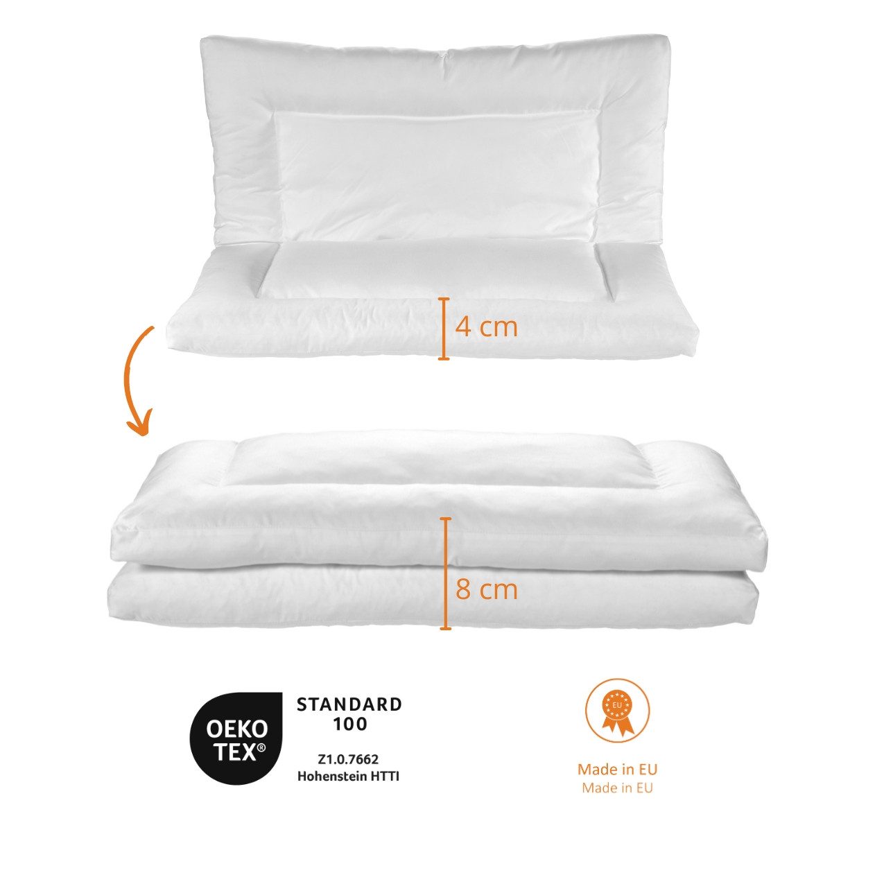 sleepling Nackenstützkissen Klappkissen, multifunktionales Kopfkissen, Füll günstig online kaufen