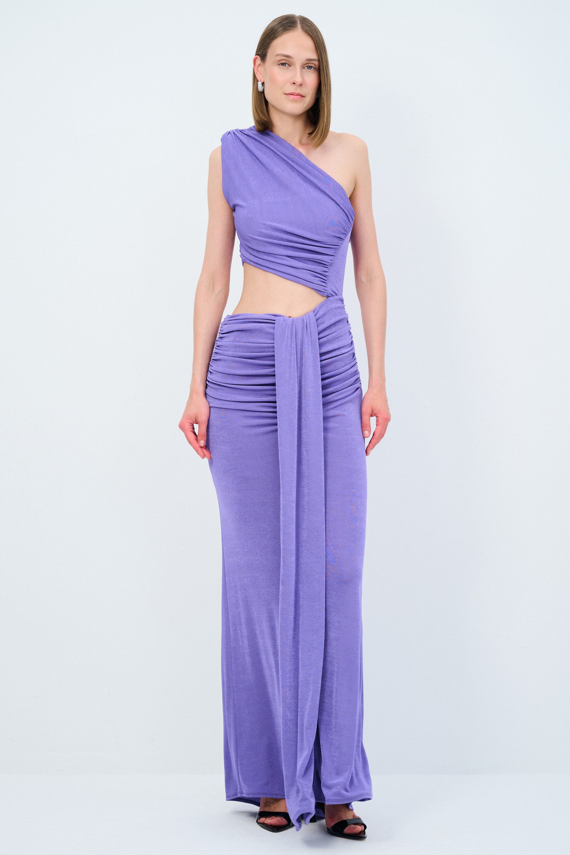adL Abendkleid One Shoulder Cut-Out Maxi Dress