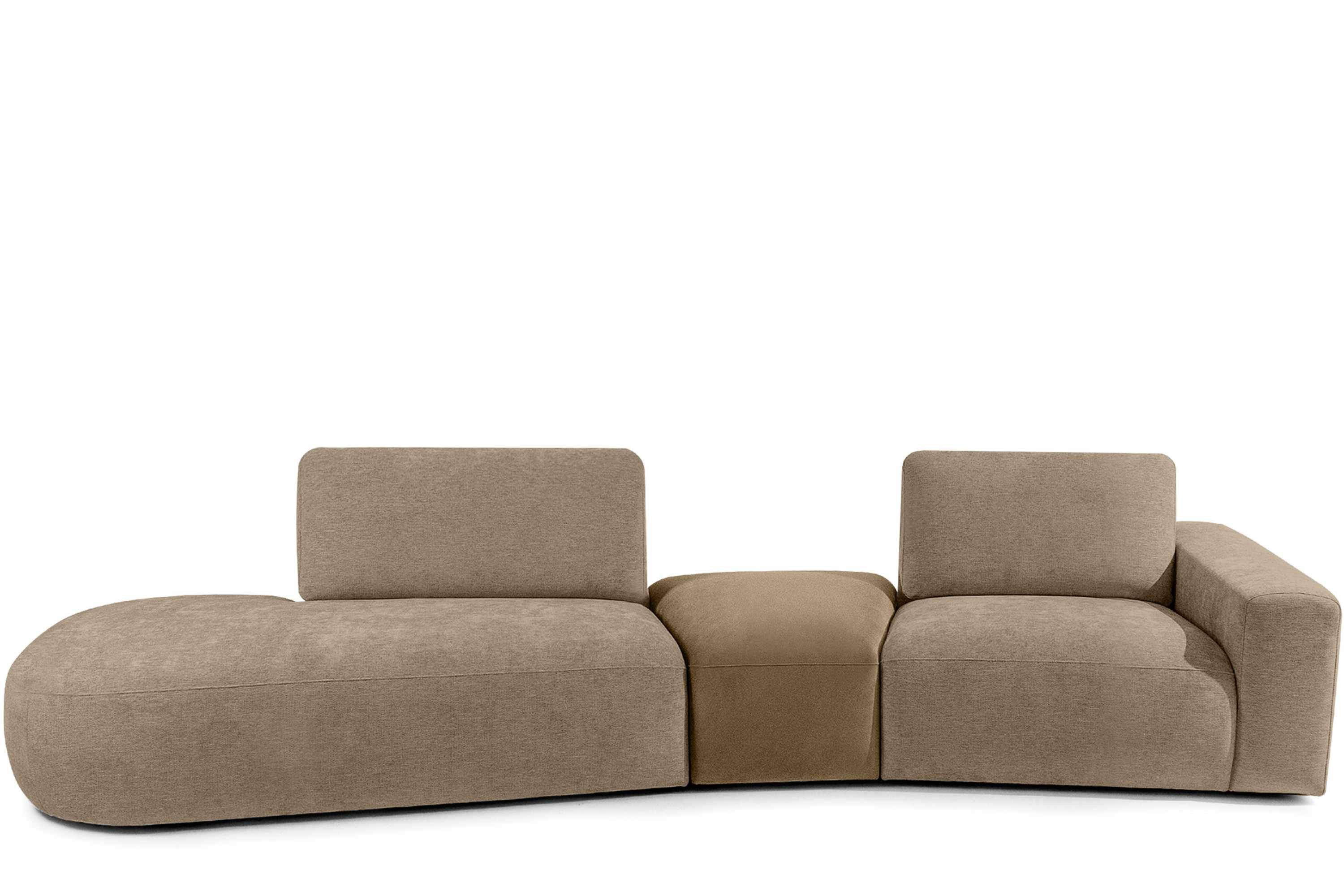 KONSIMO® 4-Sitzer ZUCCO Big-Sofa, Modern, organische Form, handgefertigt, 3 Teile, hergestellt in der EU