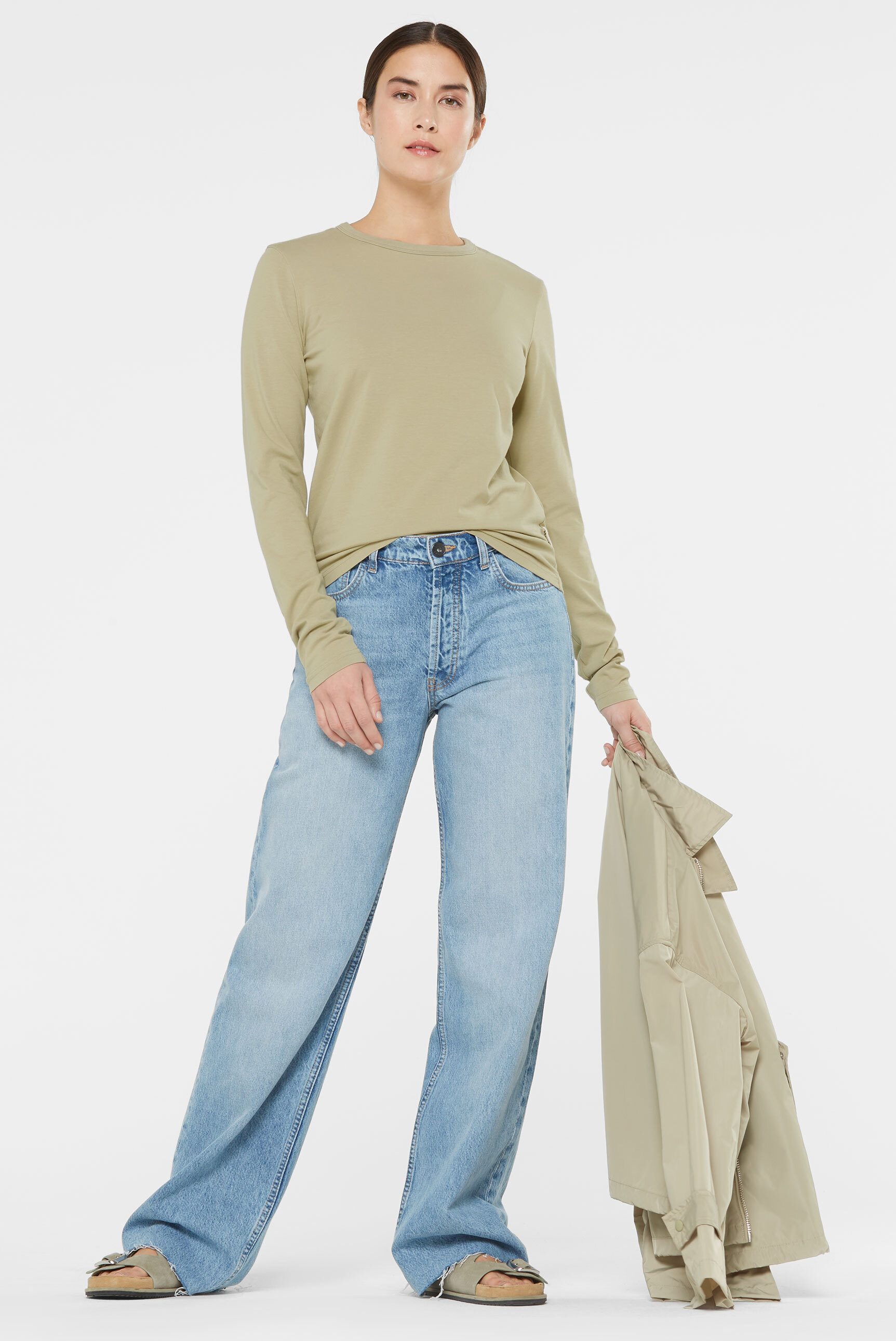 SENSES.THE LABEL Rundhalsshirt mit Baumwolle