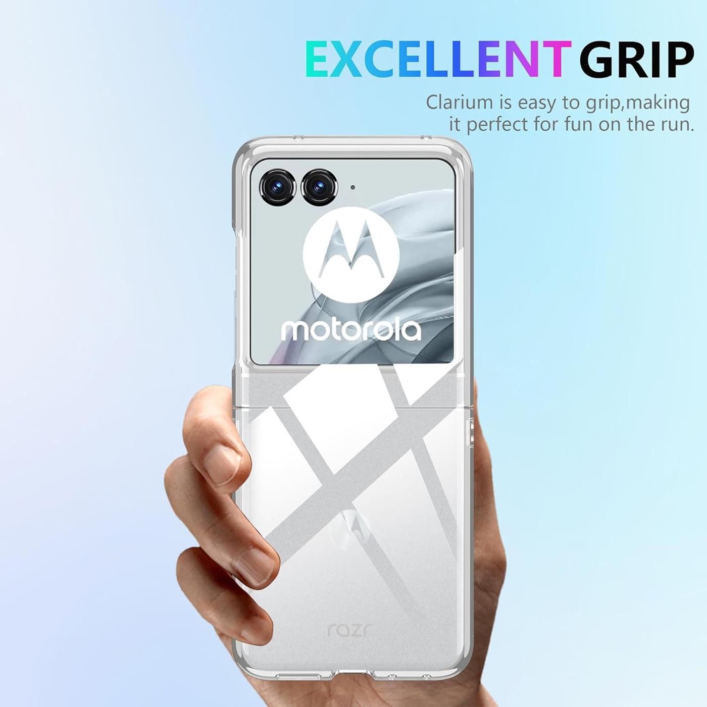 CoolGadget Handyhülle Transparent Ultra Slim Case für Motorola Razr 50 6,9 Zoll, Silikon Hülle Dünne Schutzhülle für Motorola Razr 50 Hülle