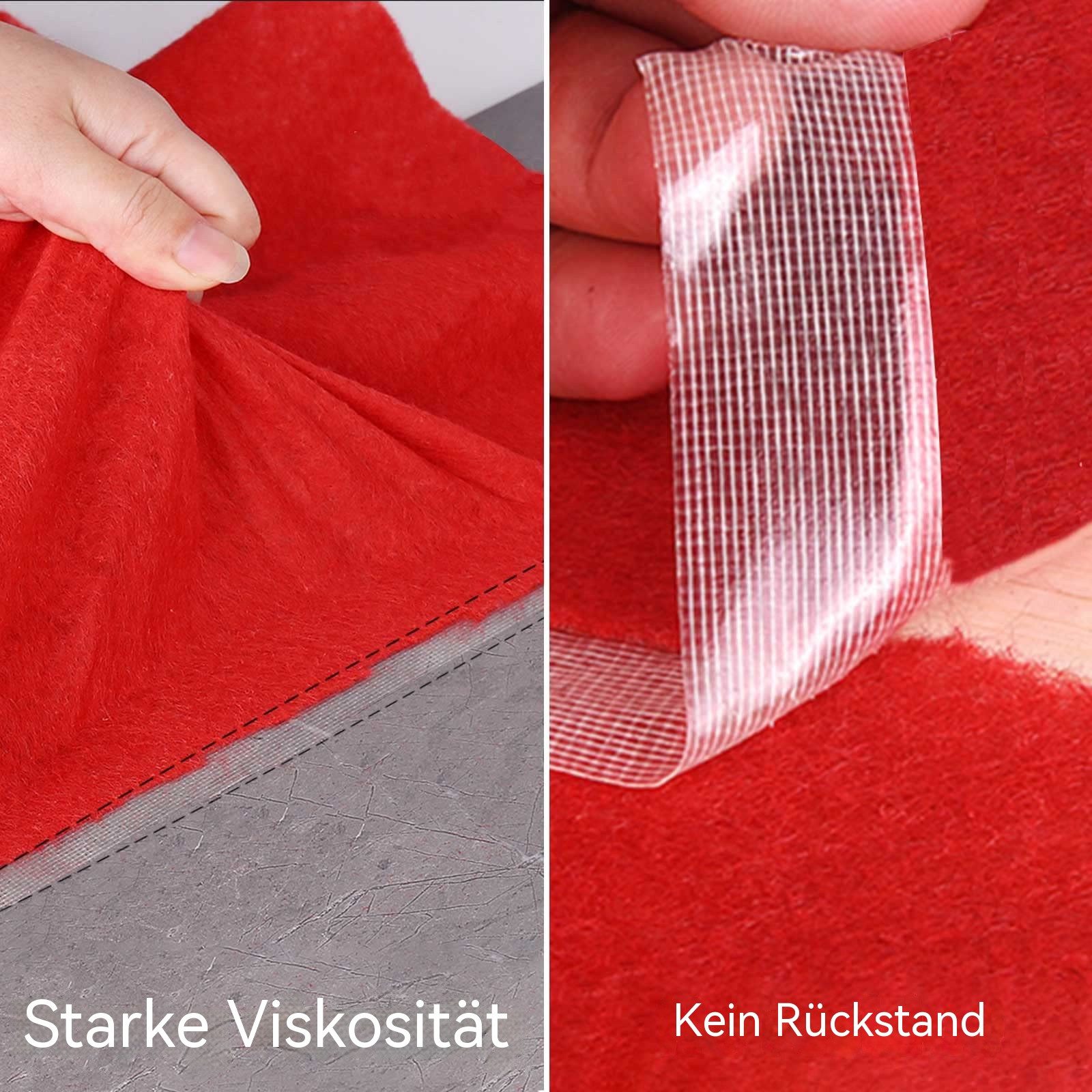 Diwzbyn Doppelklebeband EXTRA STRONG Verlegeband, doppelseitiges Gewebeklebeband (2-St) Mehrzweck-Doppelklebeband (1 Zoll/2 Zollx10 m)–stark haftend,–2 Rollen – Bild 3 von 5