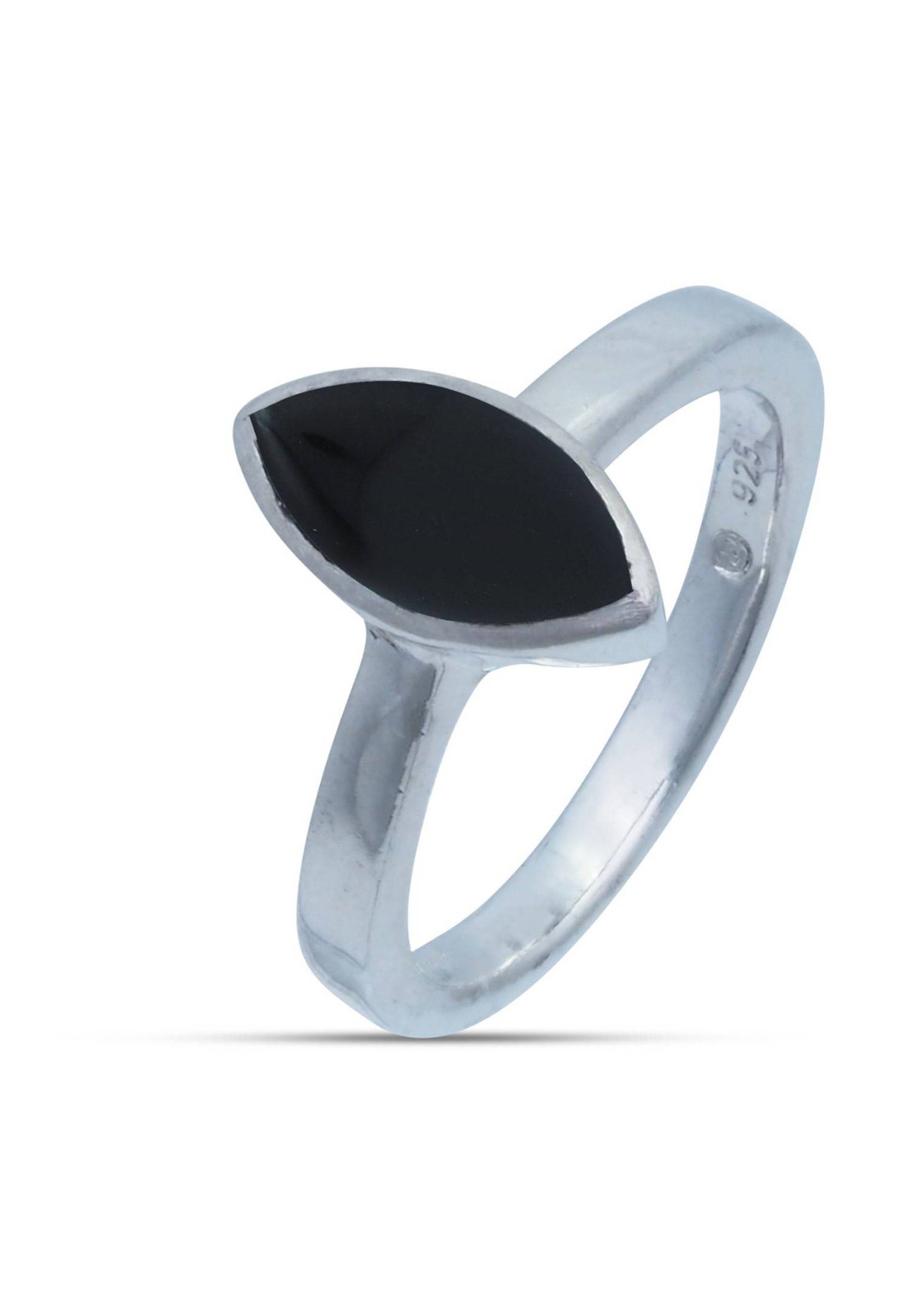 mantraroma Silberring 925er Silber mit Onyx