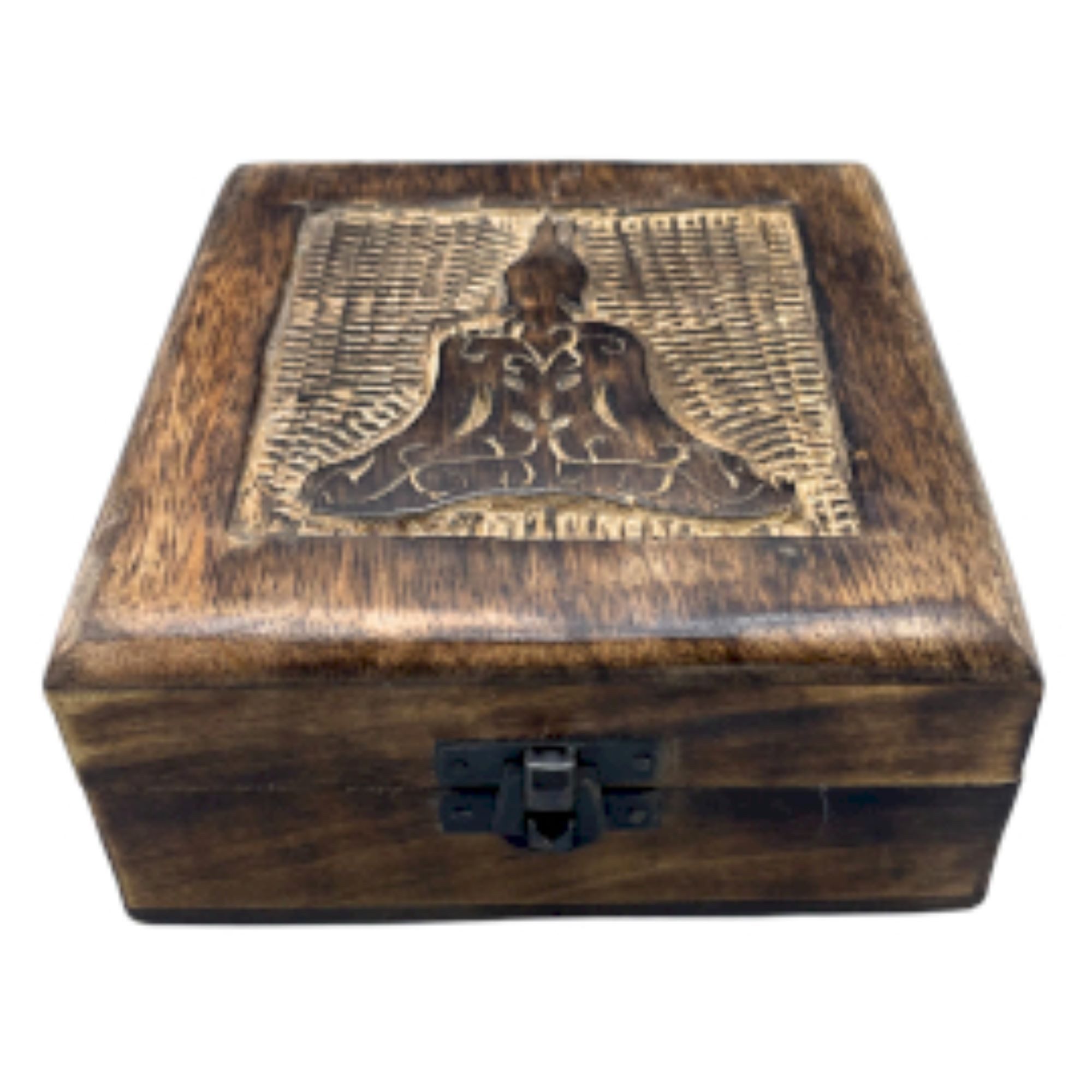 Bali-Homedecor Хранилищаsbox quadratische Box aus Mango Holz 13cm antik