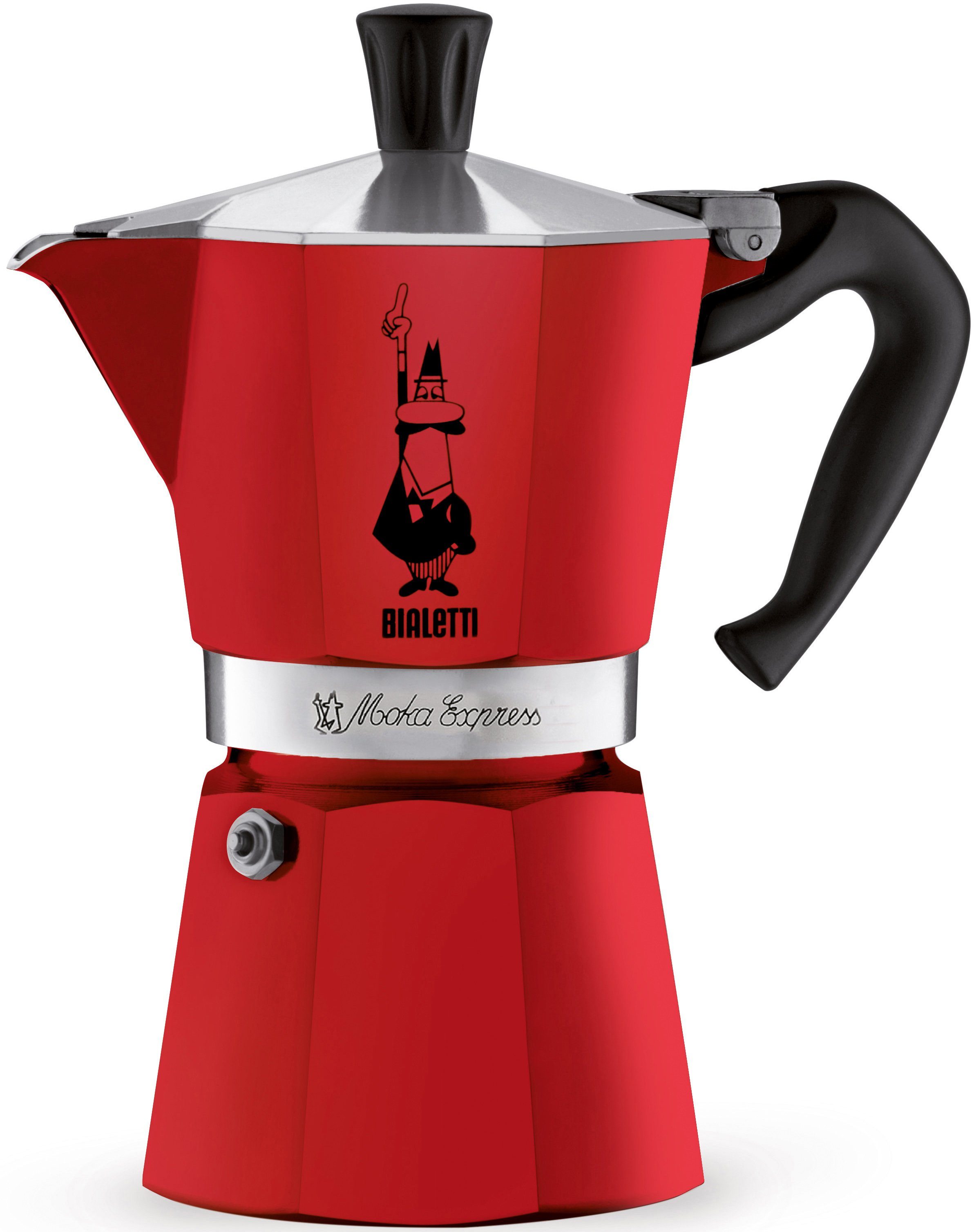 BIALETTI Espressokocher, 0,27l Kaffeekanne, Aluminium, in hochwertiger Lackierung, 1 Tasse