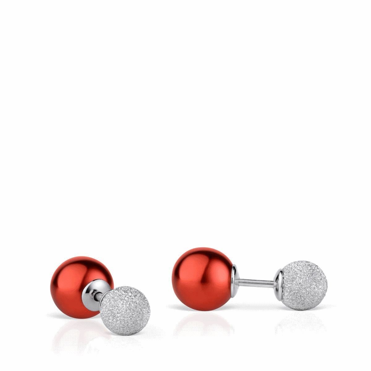 Bering Paar Ohrstecker BERING Arctic Symphony Silber und Aluminium rot 703-194-05