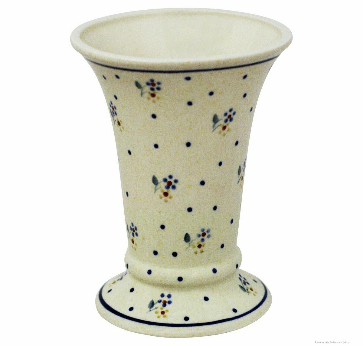 Tischvase Bunzlauer Keramik 500ml Vase „Johanna“ 15,6 cm – Blumenvase, Dekor 111