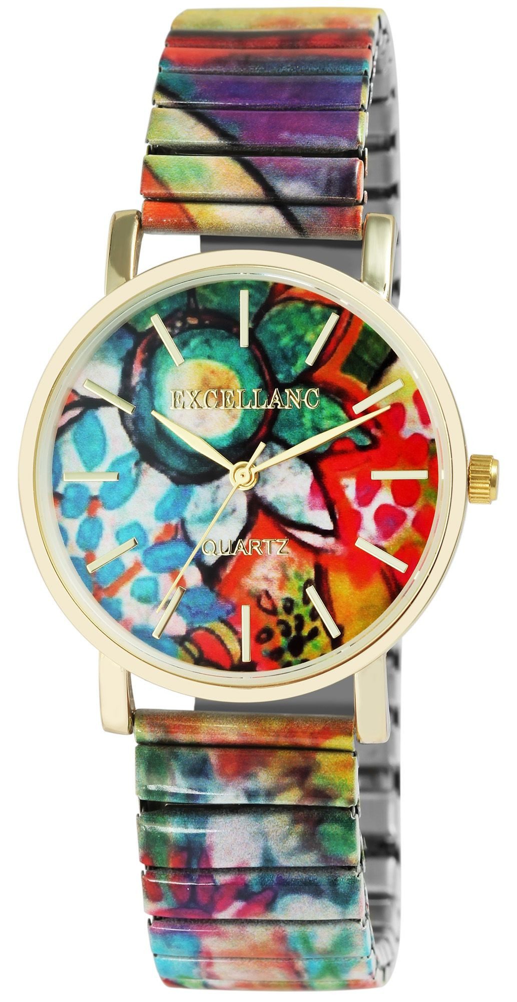 EXCELLANC Quarzuhr Halima Excellanc Damenuhr mit Zugarmband, Damenuhr Edels günstig online kaufen