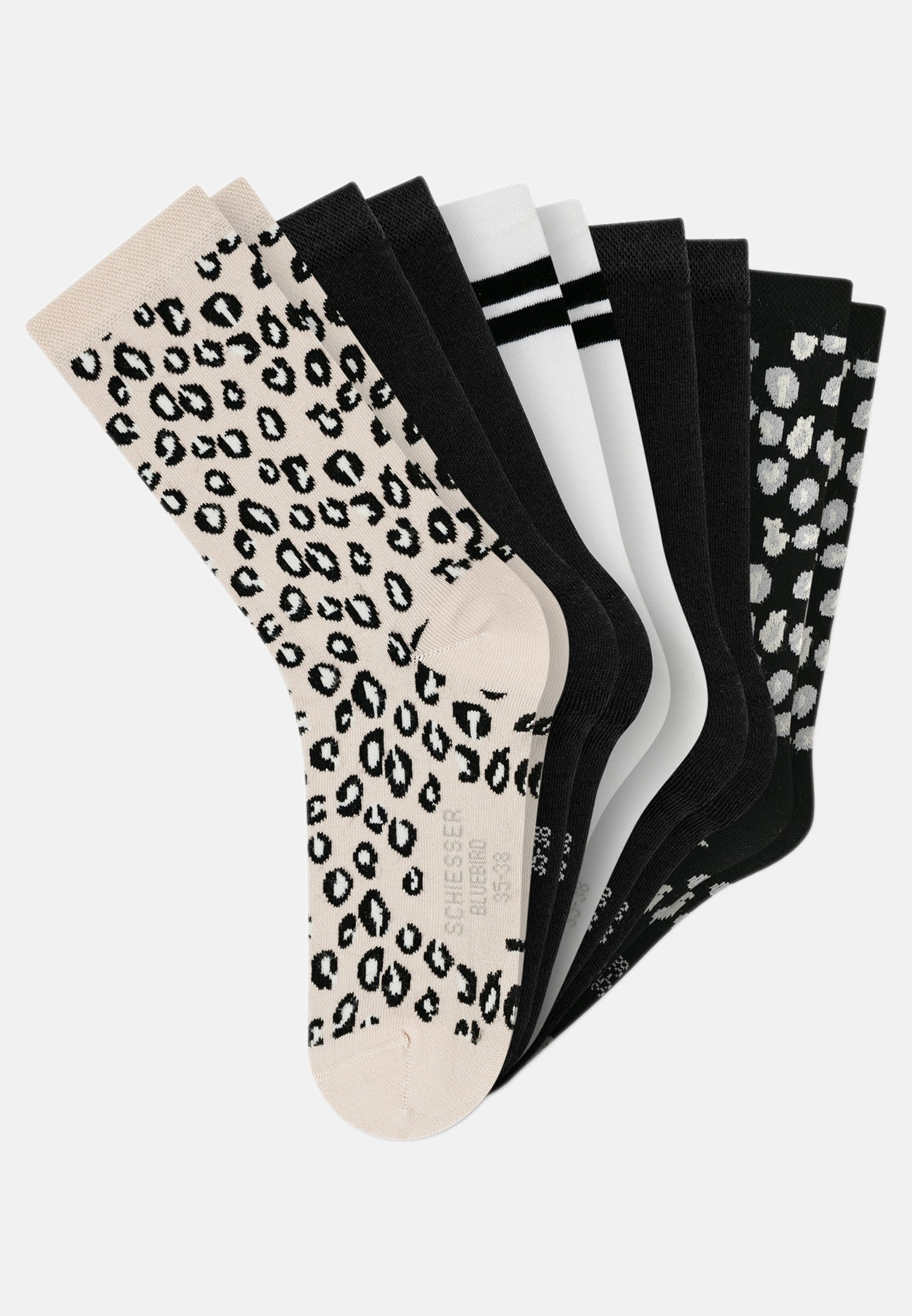 Schiesser Langsocken 10er Pack Bluebird (Spar-Set, 10-Paar) Socken - Baumwolle - Atmungsaktiv - Geruchshemmend und frisch