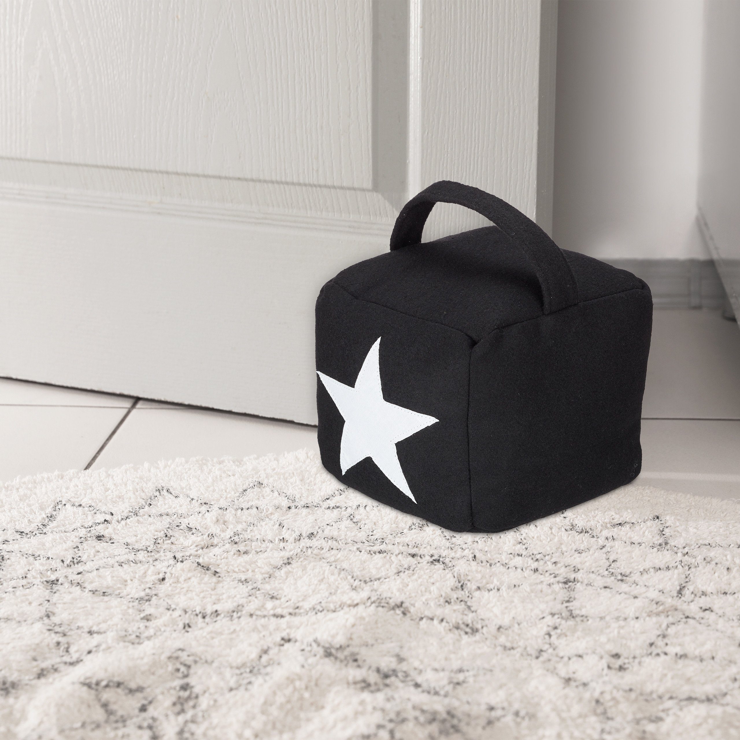 relaxdays Türstopper Stern mit Griff, Schwarz günstig online kaufen