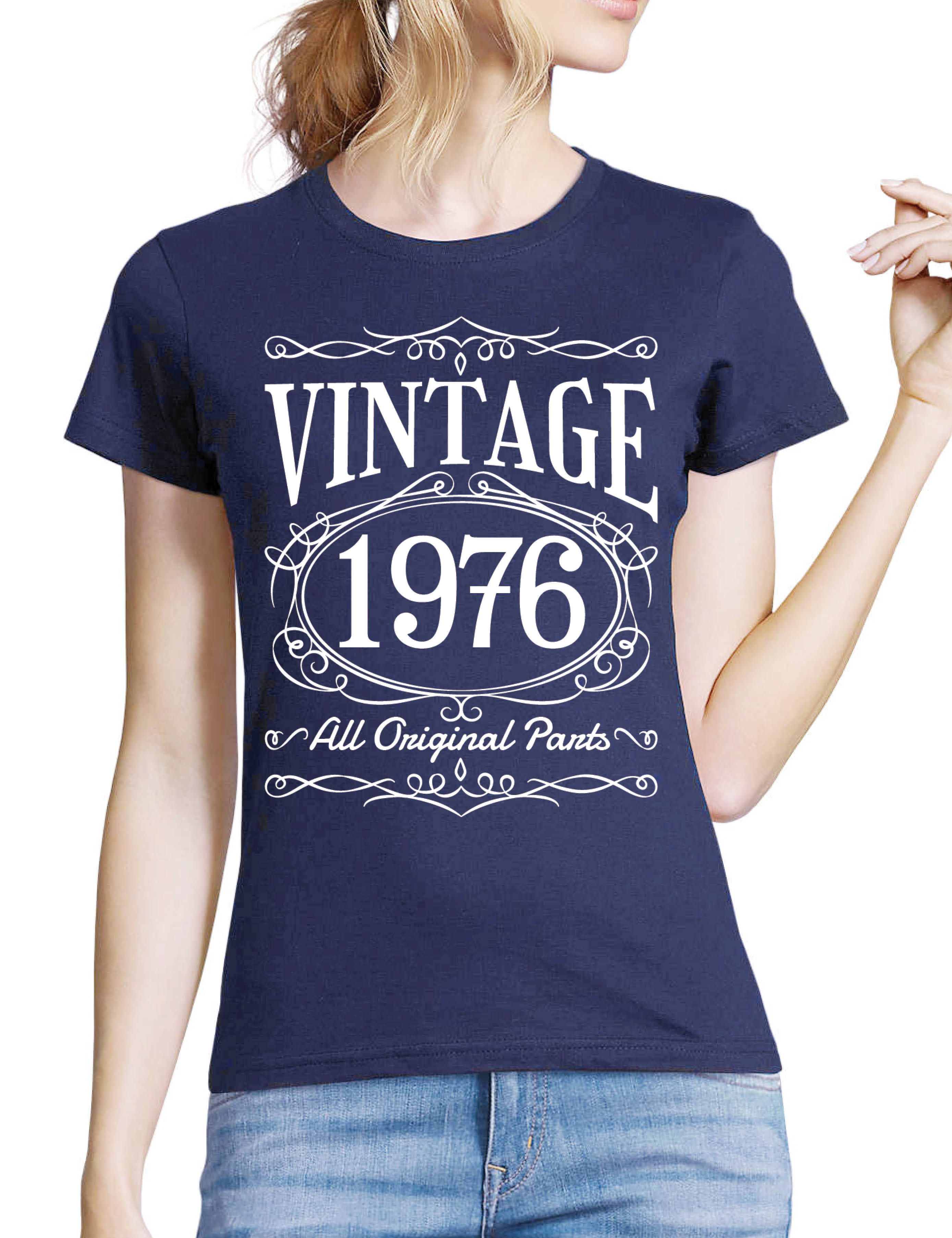 Youth Designz T-Shirt Vintage 1976 Damen Tshirt zum 50. Geburtstag mit lust günstig online kaufen