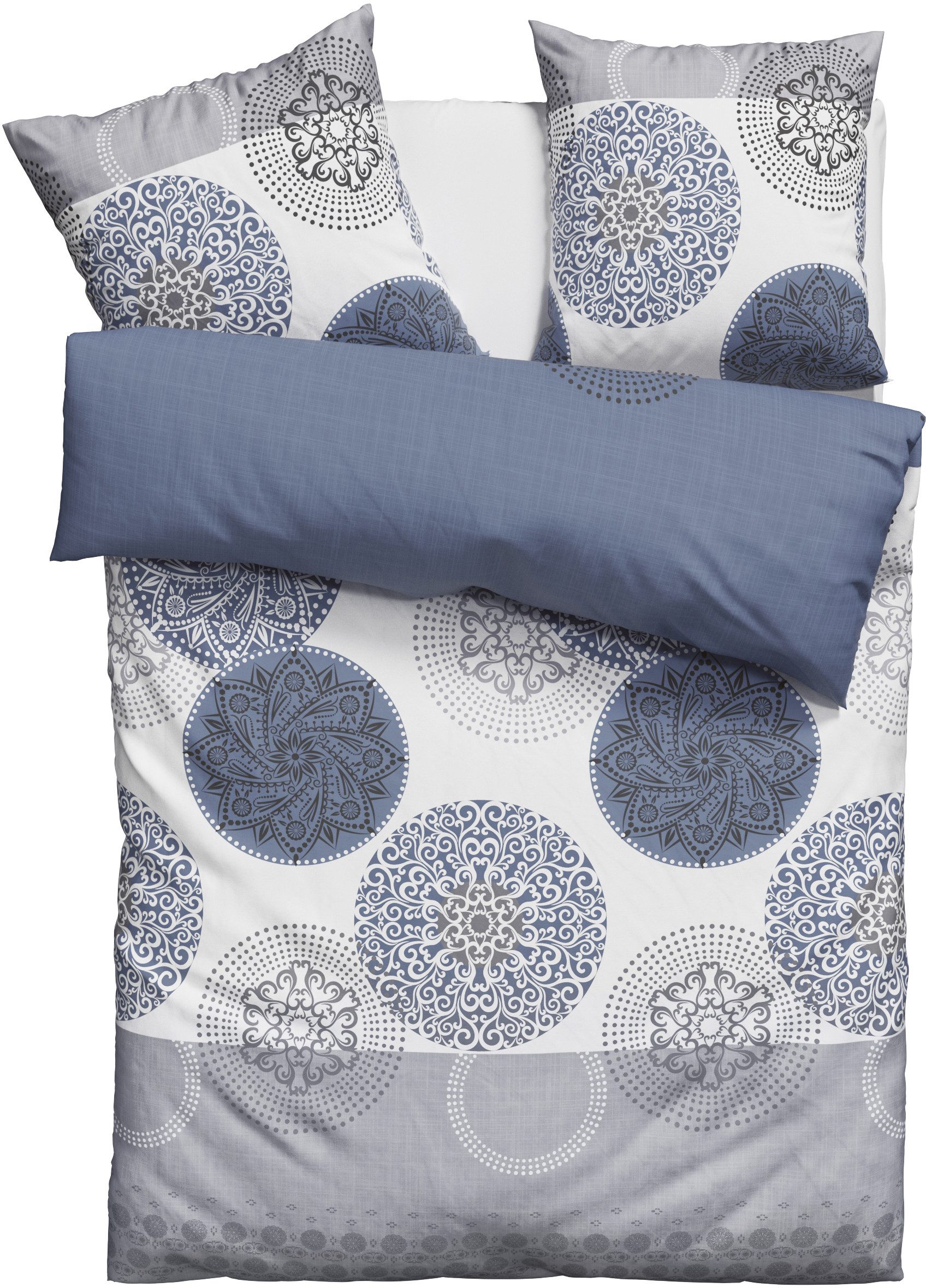 OTTO home Bettwäsche Tesso in Gr. 135x200, 155x220 oder 200x200 cm, Linon, 2 teilig, Bettwäsche mit Ornamenten und in verschiedenen Qualitäten