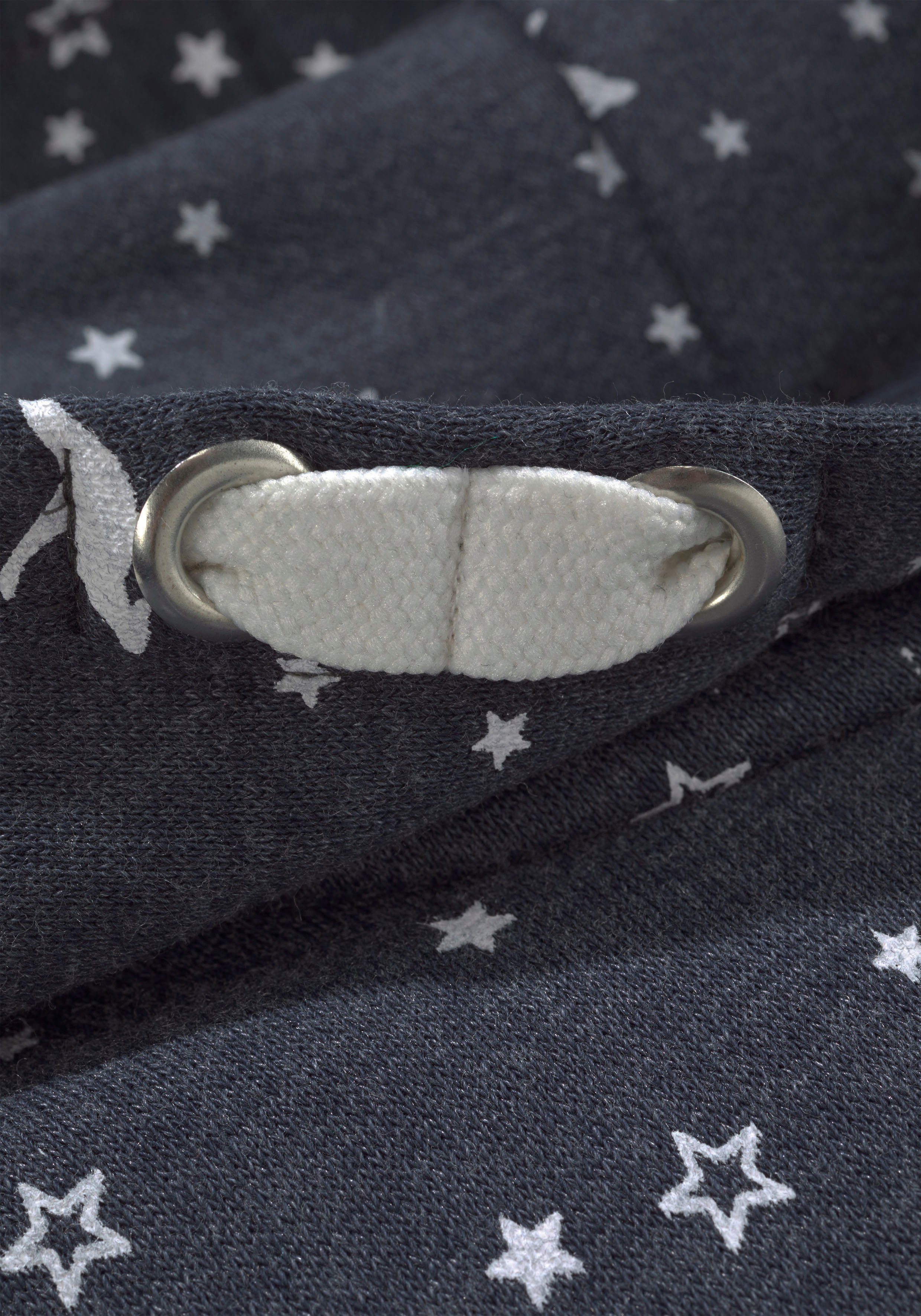 KangaROOS Kapuzensweatshirt marine-meliert mit Taschen seitlichen